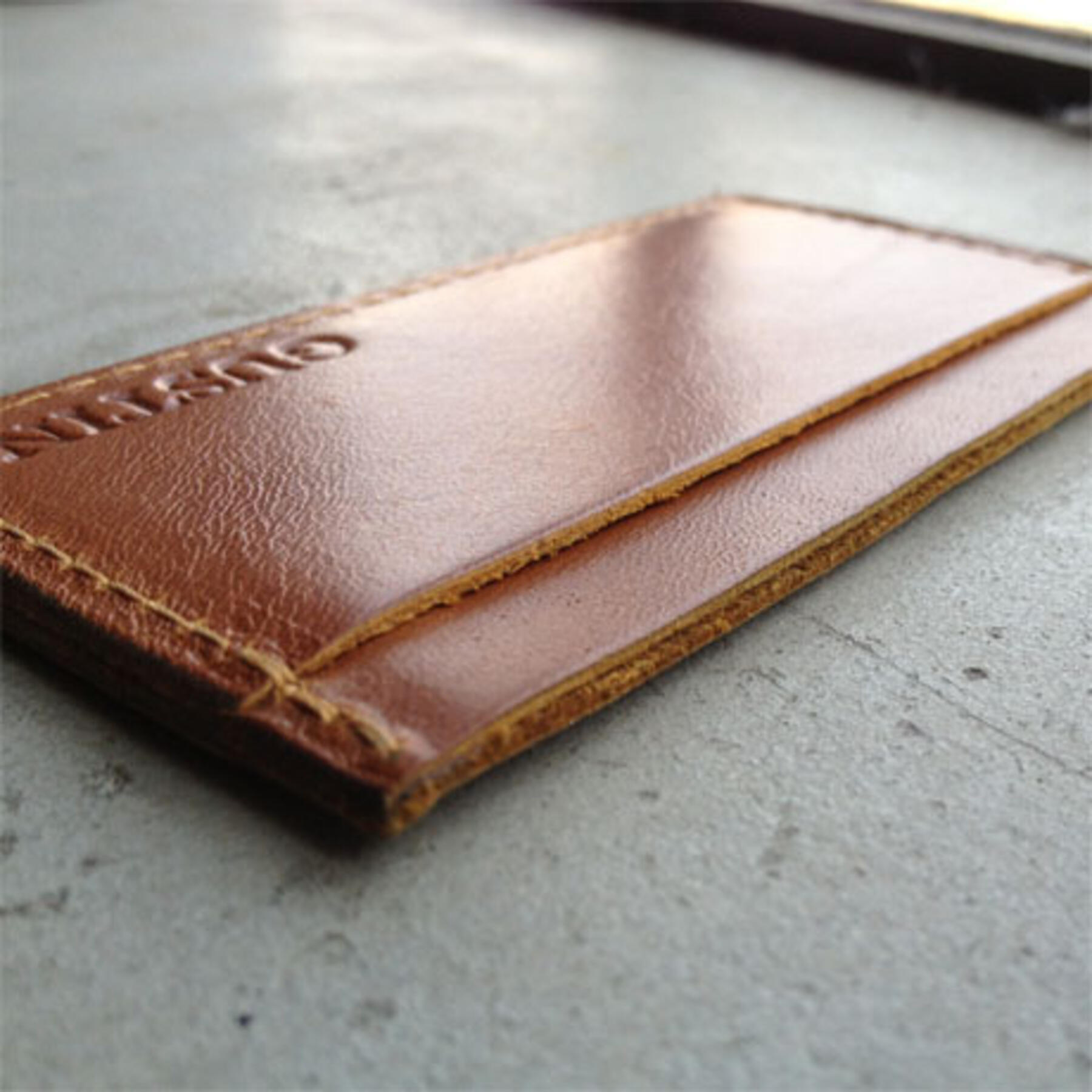 gustin simple wallet - saddle brown
