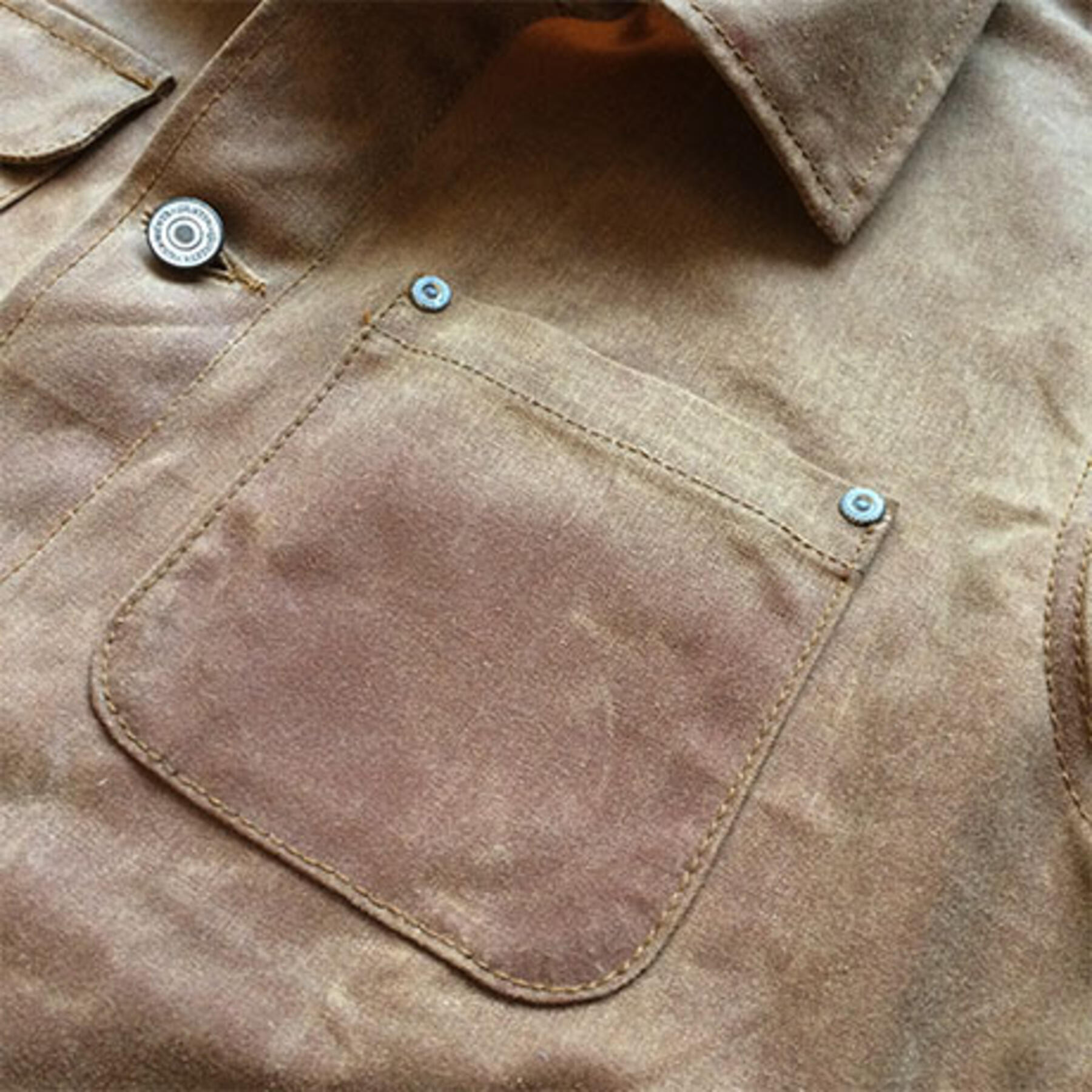 gustin chore coat - waxed brown