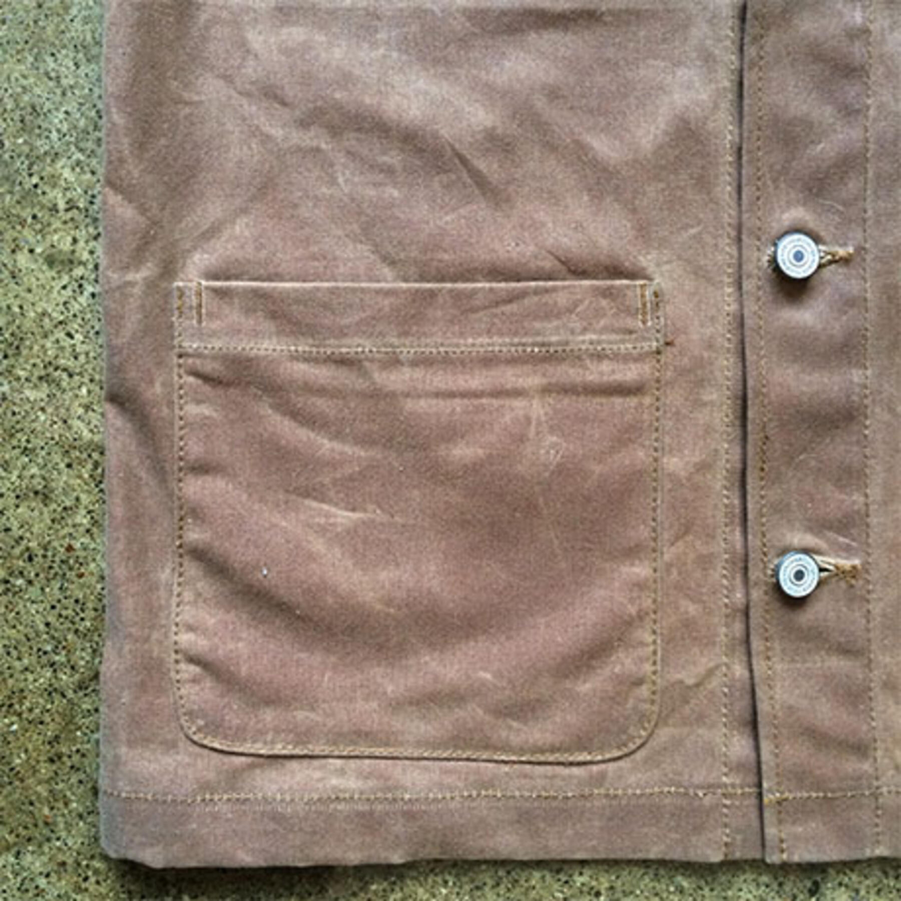 gustin chore coat - waxed brown