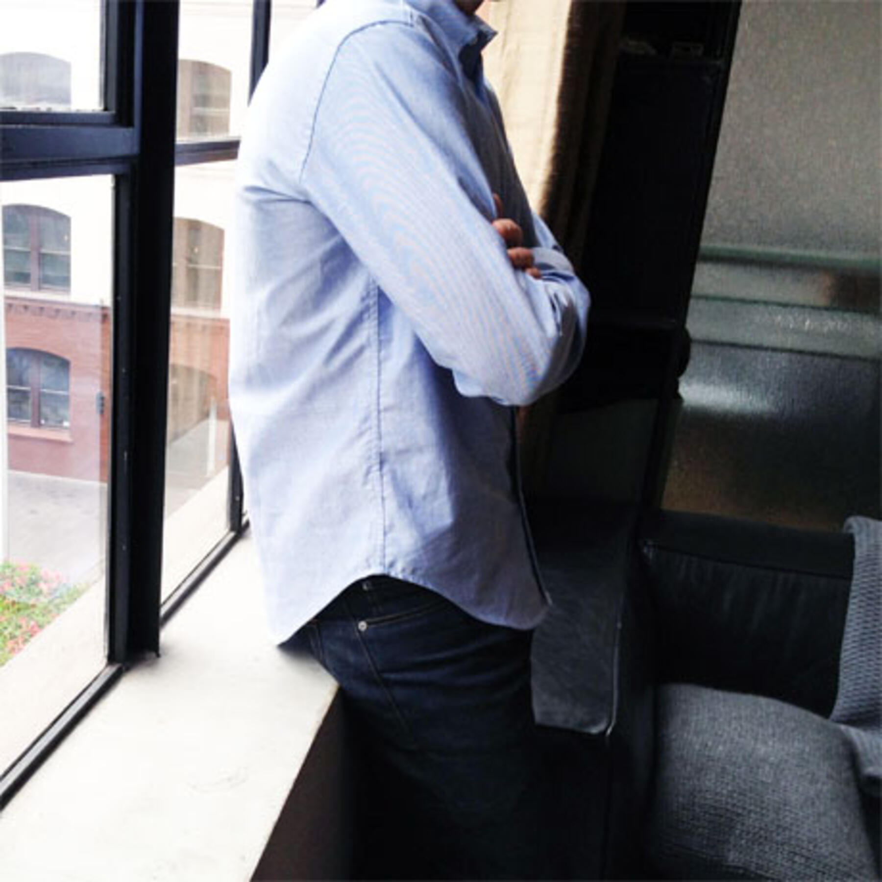 gustin #76 bright double indigo chambray