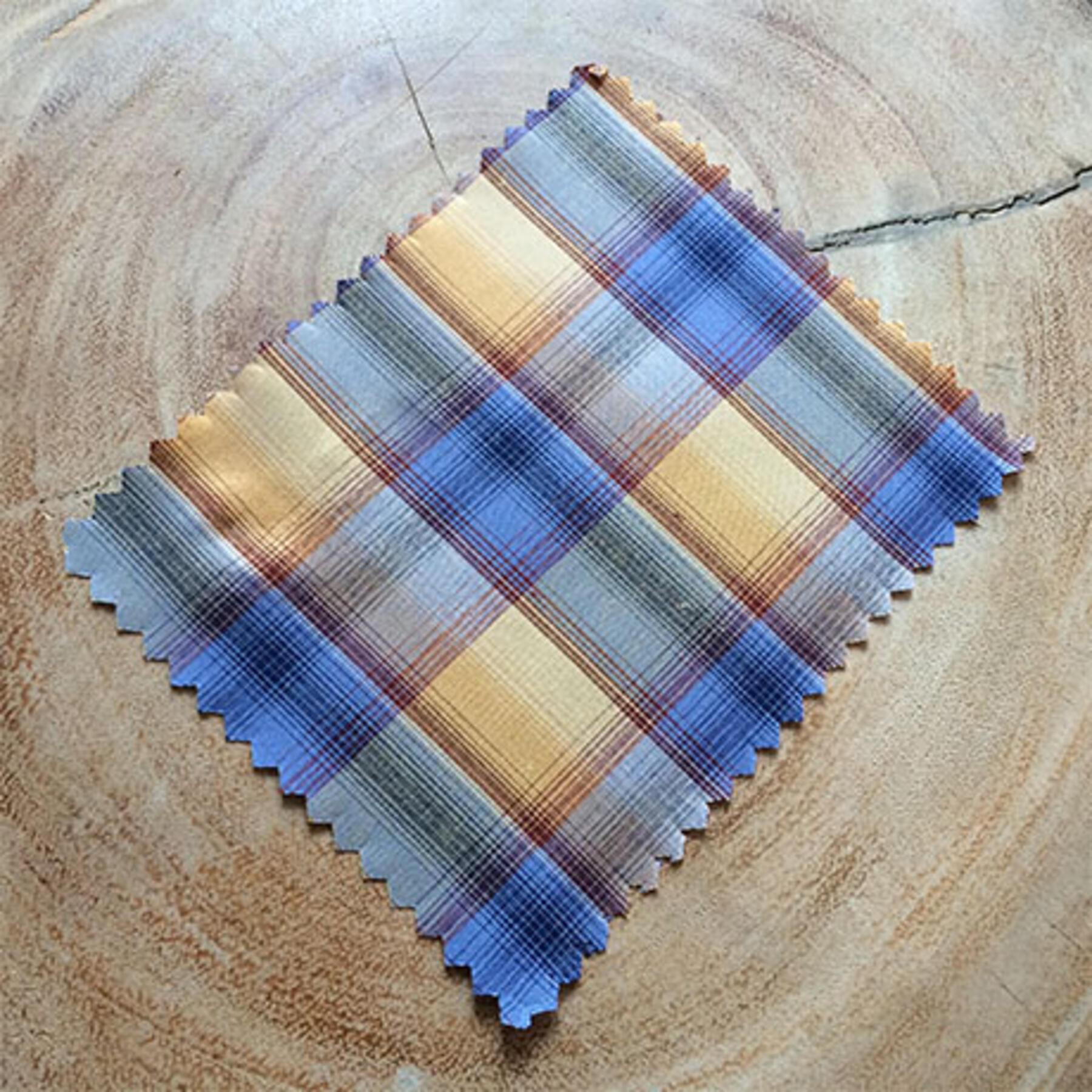 gustin #87 periwinkle gold plaid