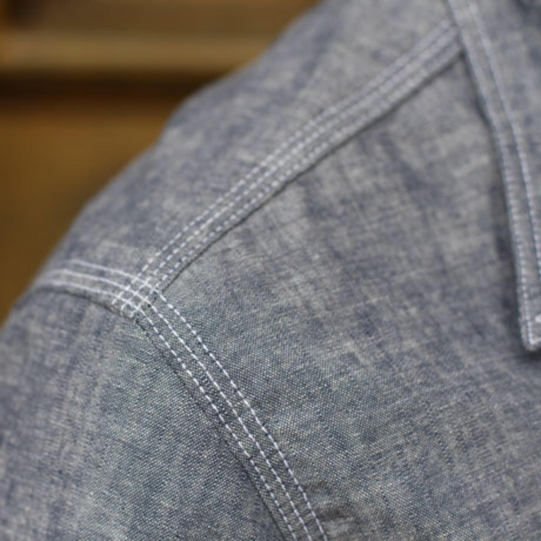 gustin #1 indigo chambray workshirt