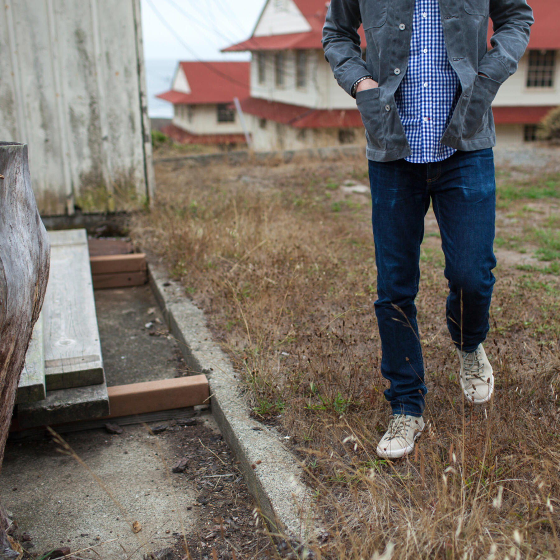 gustin chore coat - waxed charcoal