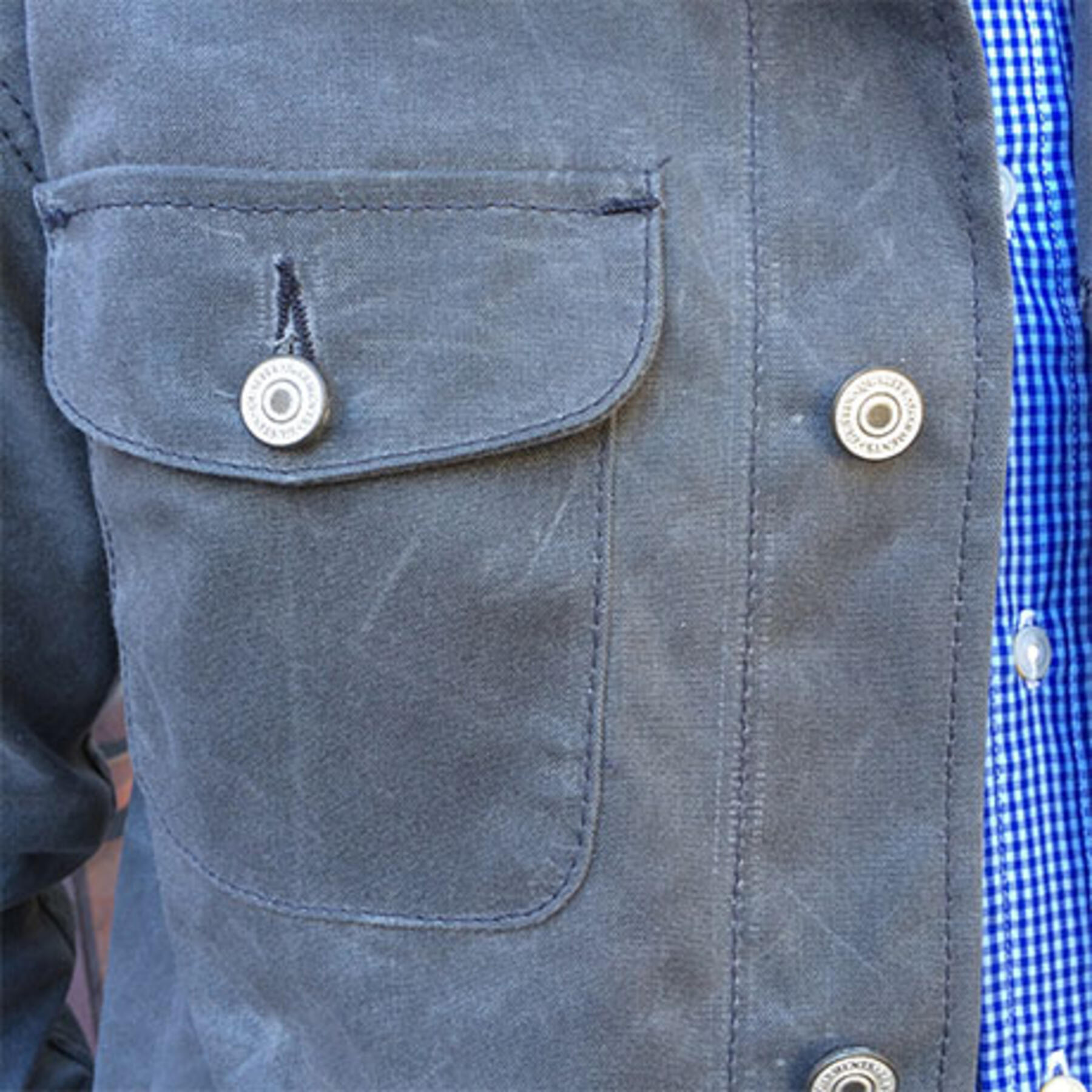 gustin chore coat - waxed charcoal