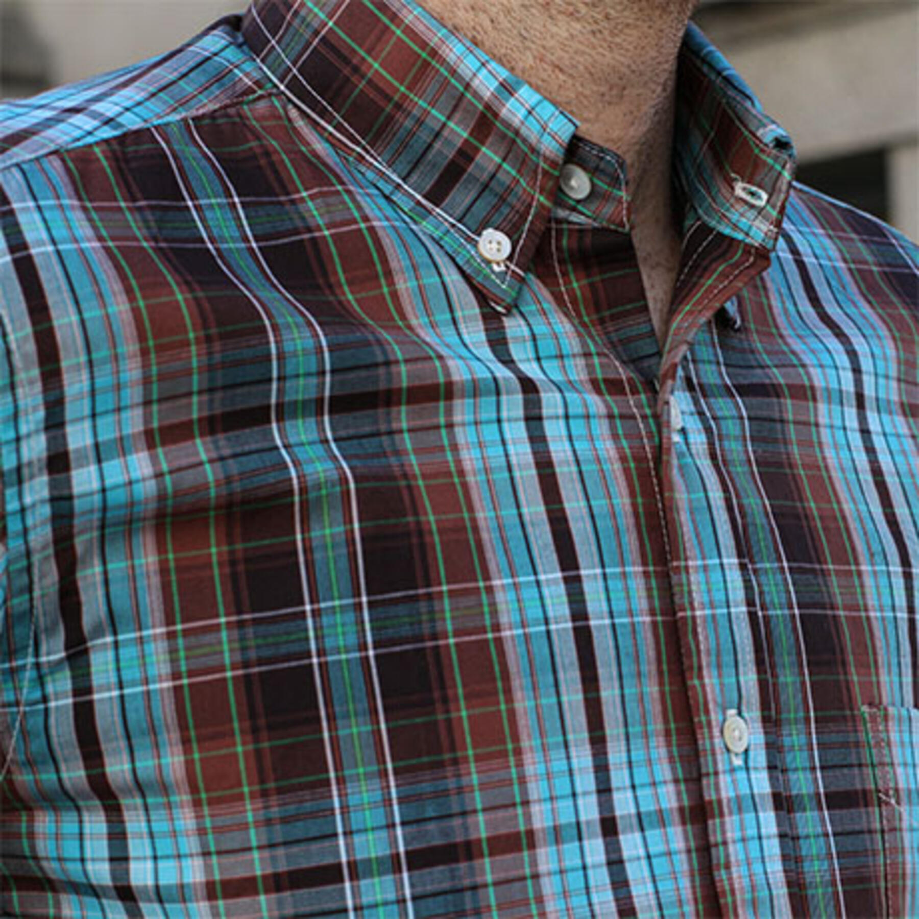 gustin #88 oak teal plaid