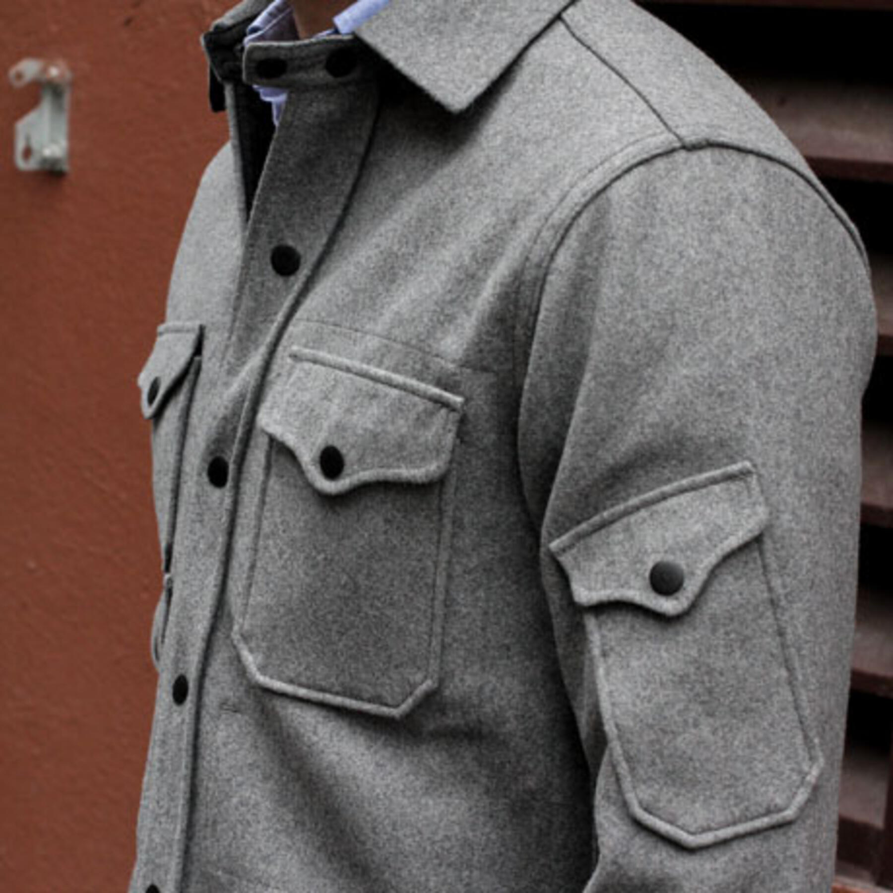 gustin #3 heather grey wool cpo