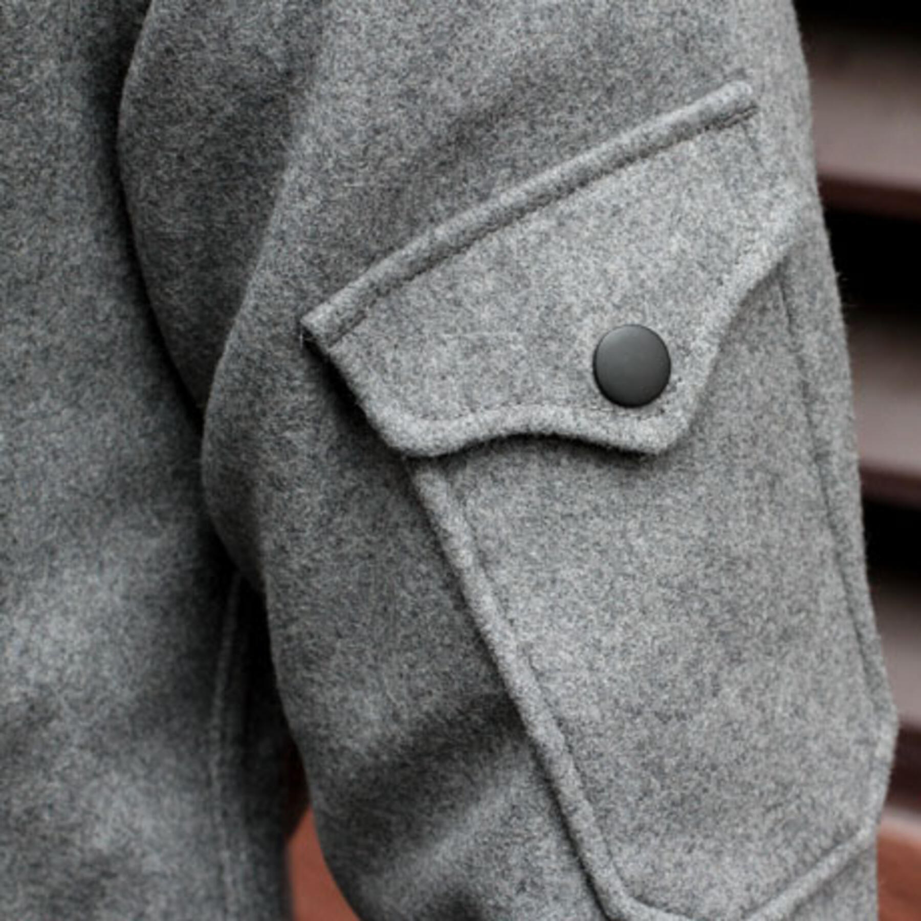 gustin #3 heather grey wool cpo