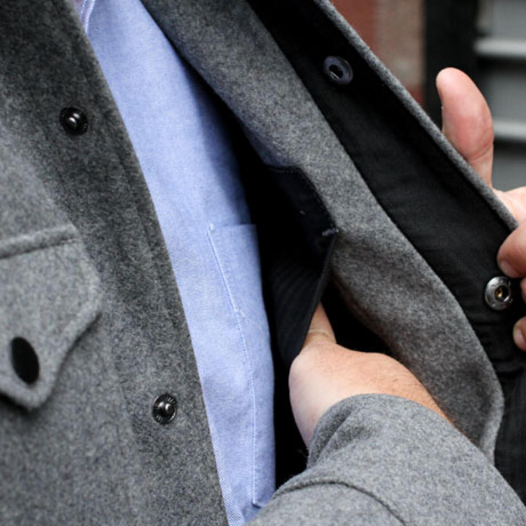 gustin #3 heather grey wool cpo