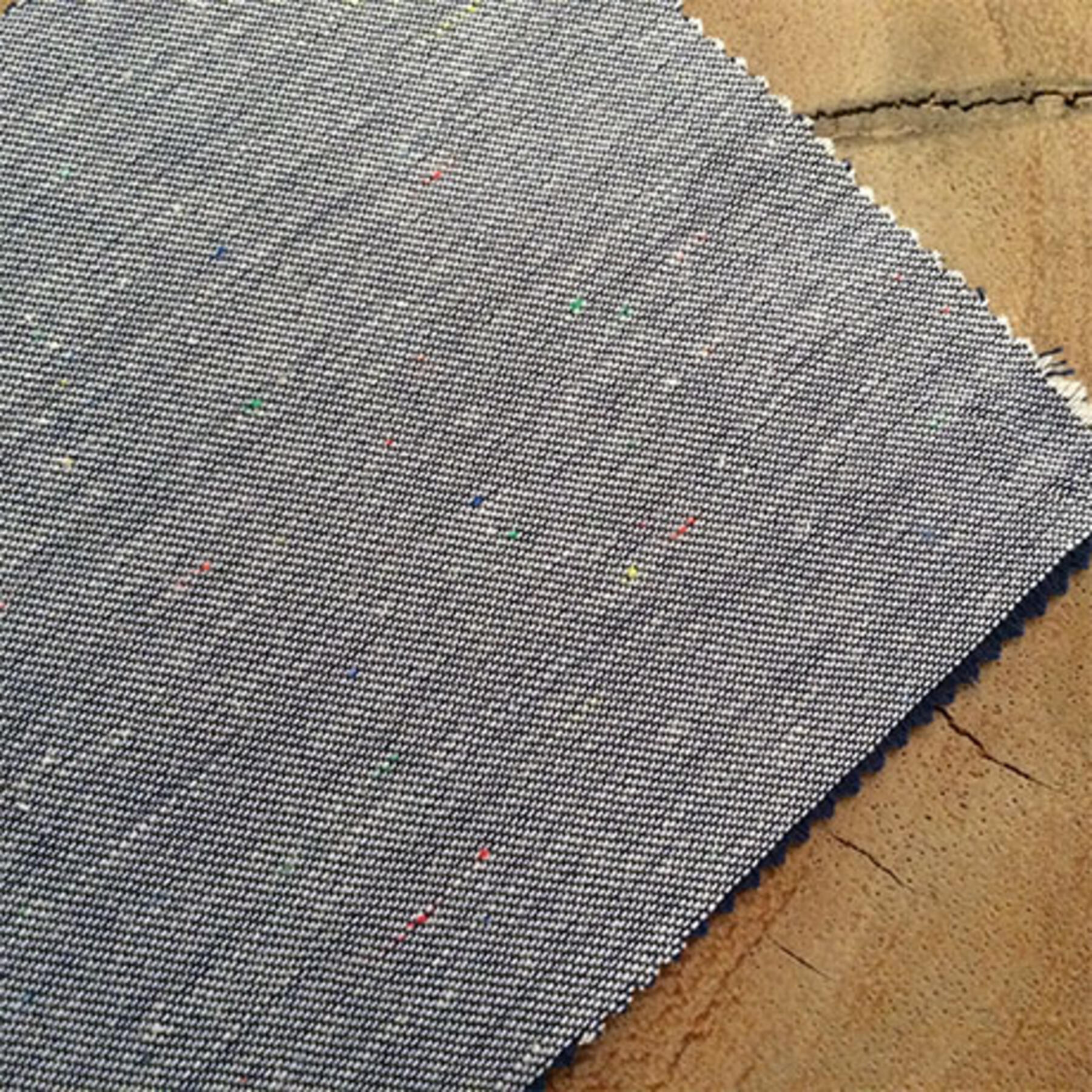 gustin #110 rainbow neps indigo chambray
