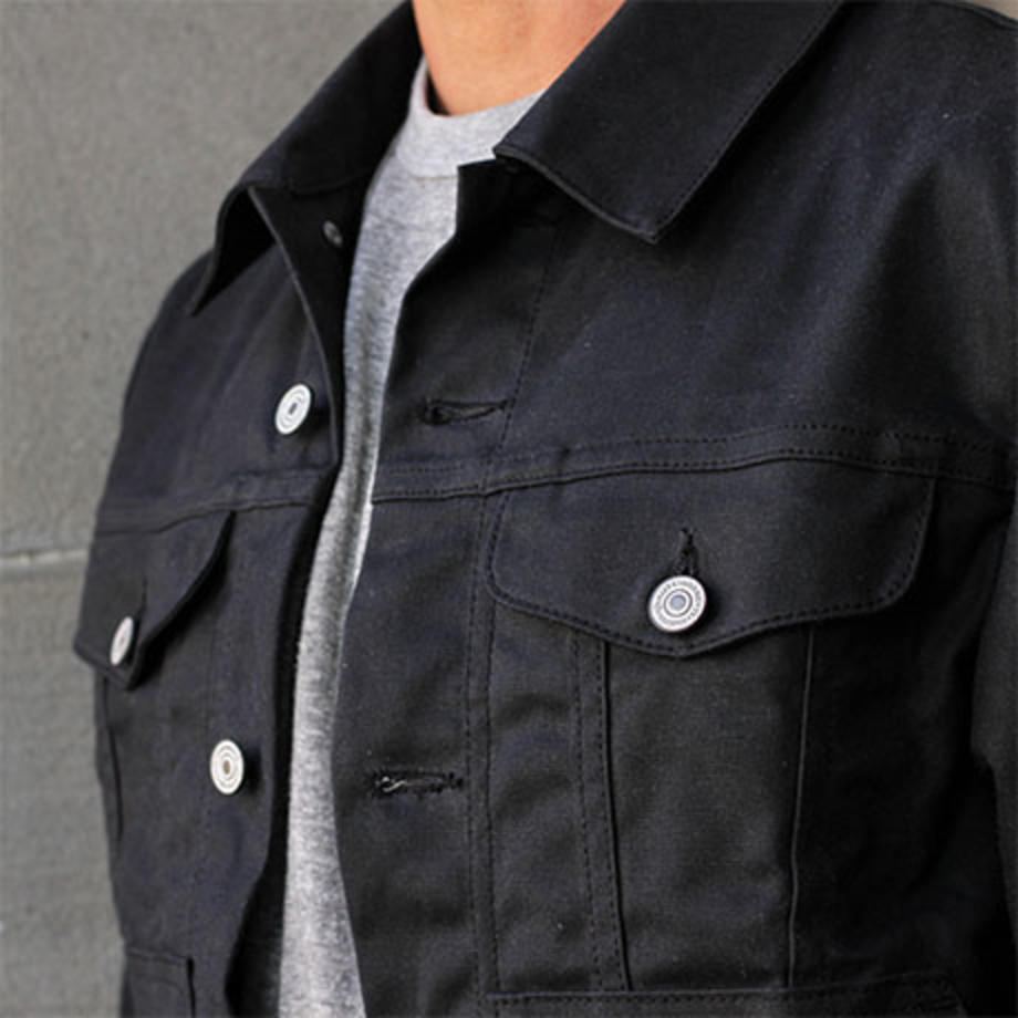 Trucker Waxed Black Gustin Jackets Trucker Jackets