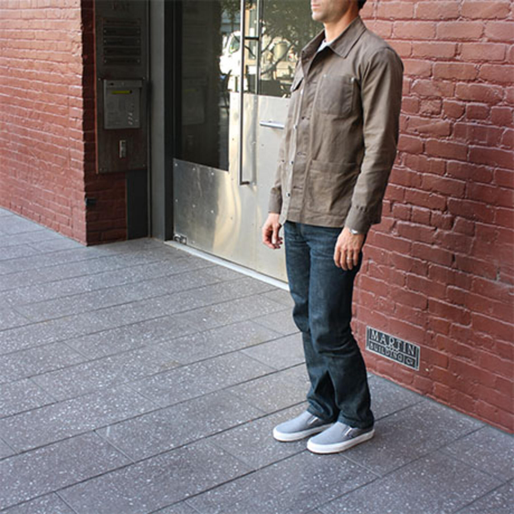 gustin chore coat - waxed dark oak