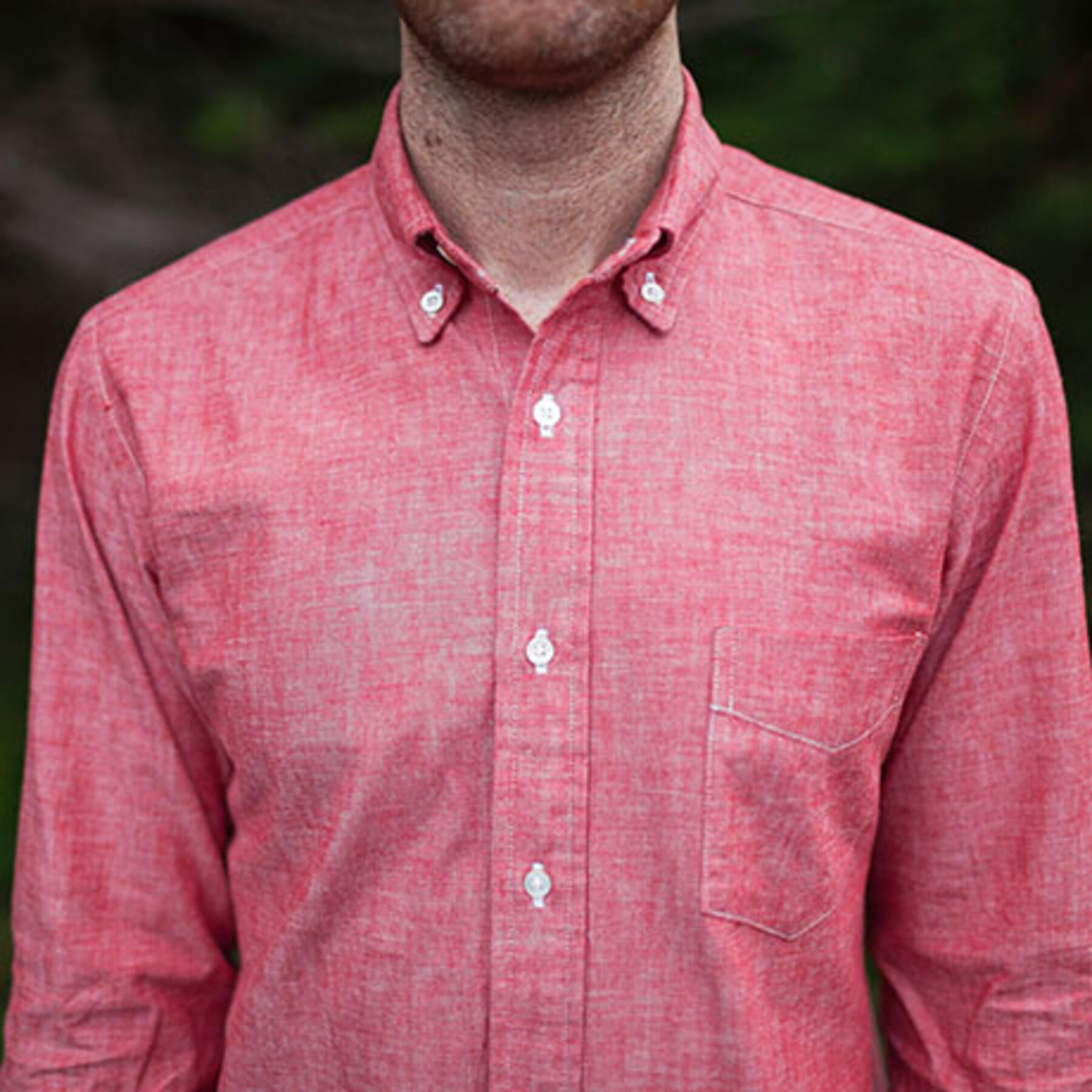 gustin #25 red selvedge chambray