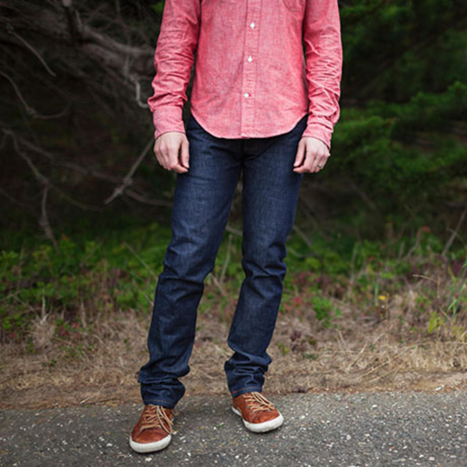 gustin #25 red selvedge chambray