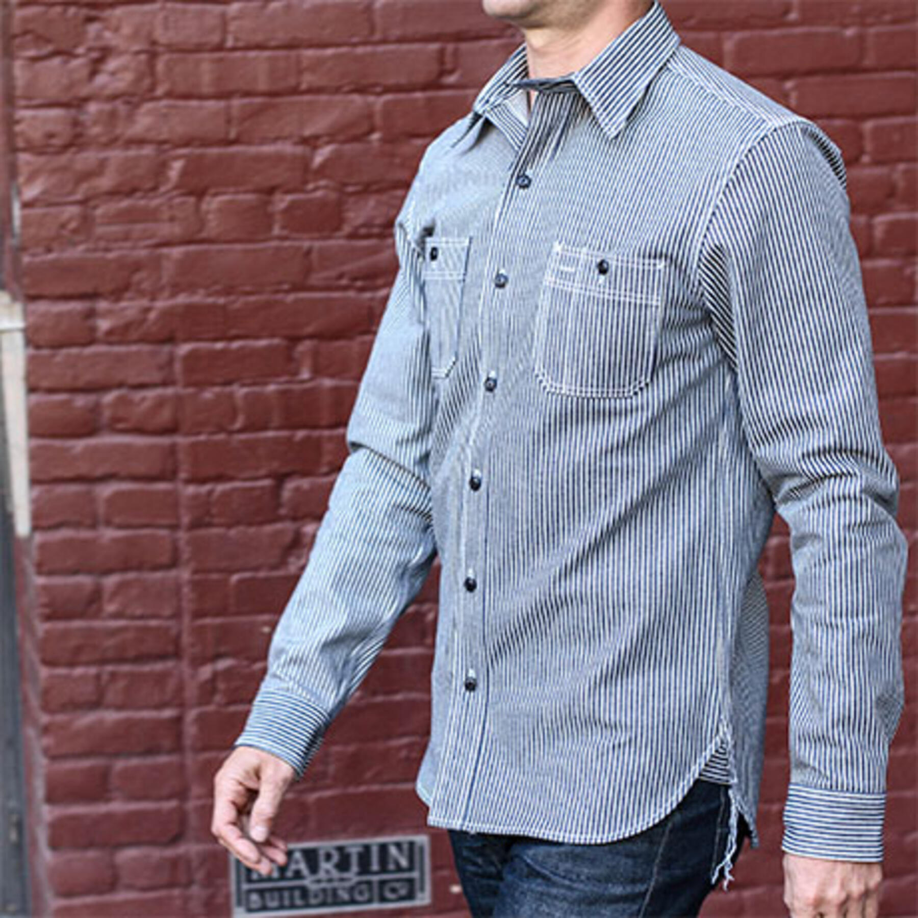 gustin #15 hickory stripe workshirt