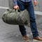 gustin waxed military duffel - olive