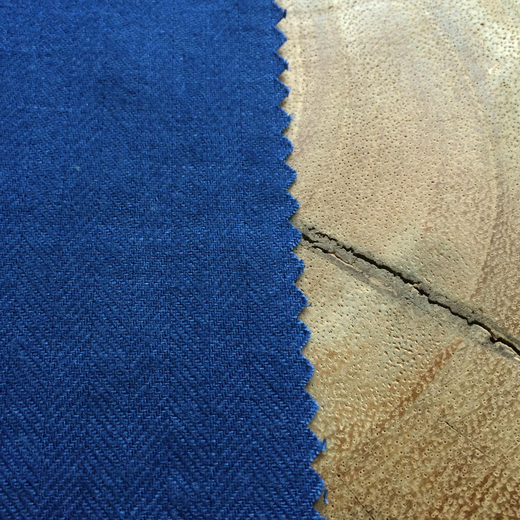 gustin bright indigo herringbone