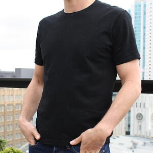 gustin usa organic cotton t-shirt black 2 pack
