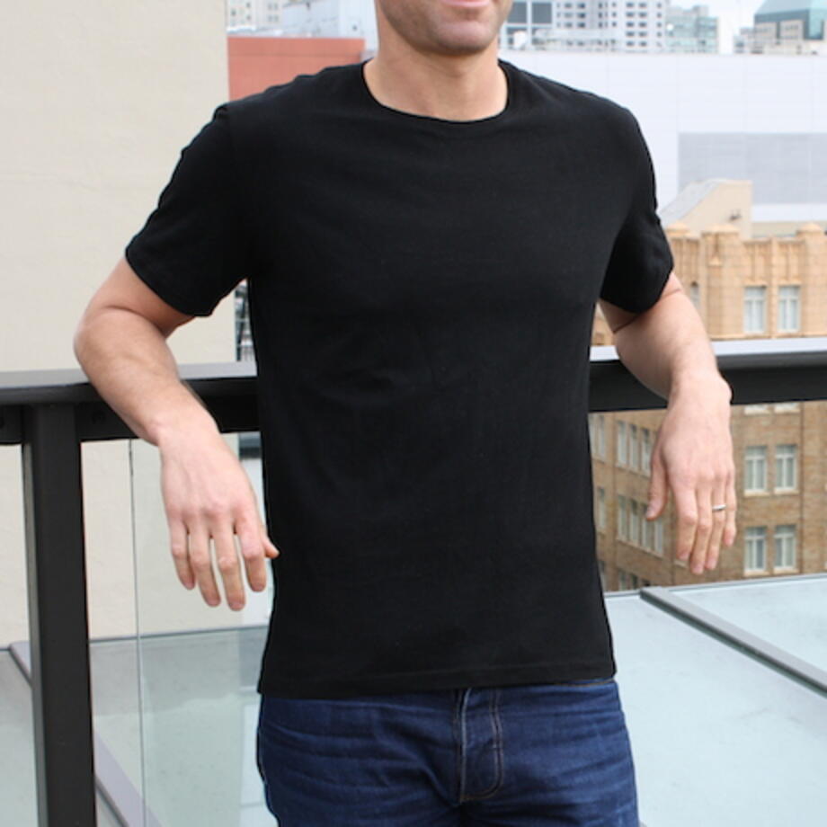 gustin usa organic cotton t-shirt black 2 pack