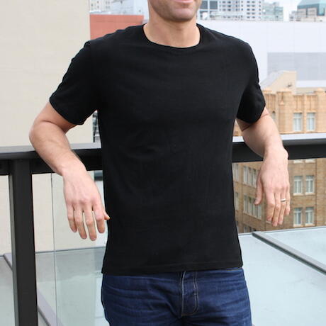 gustin usa organic cotton t-shirt black 2 pack