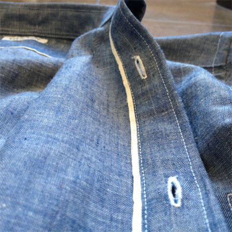 gustin #133 true navy selvedge chambray