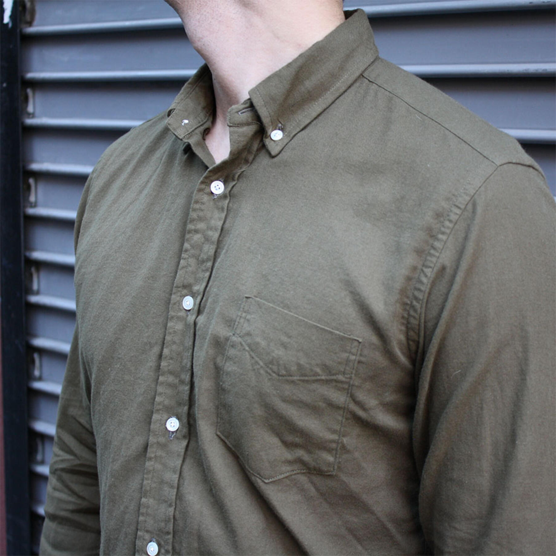 gustin #75 olive twill shirt