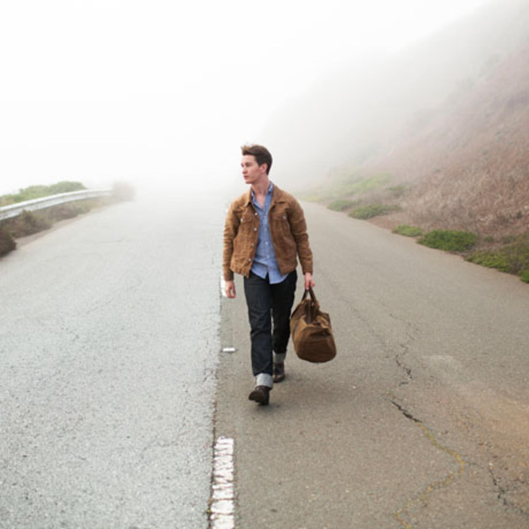 gustin trucker jacket - flannel-lined waxed brown