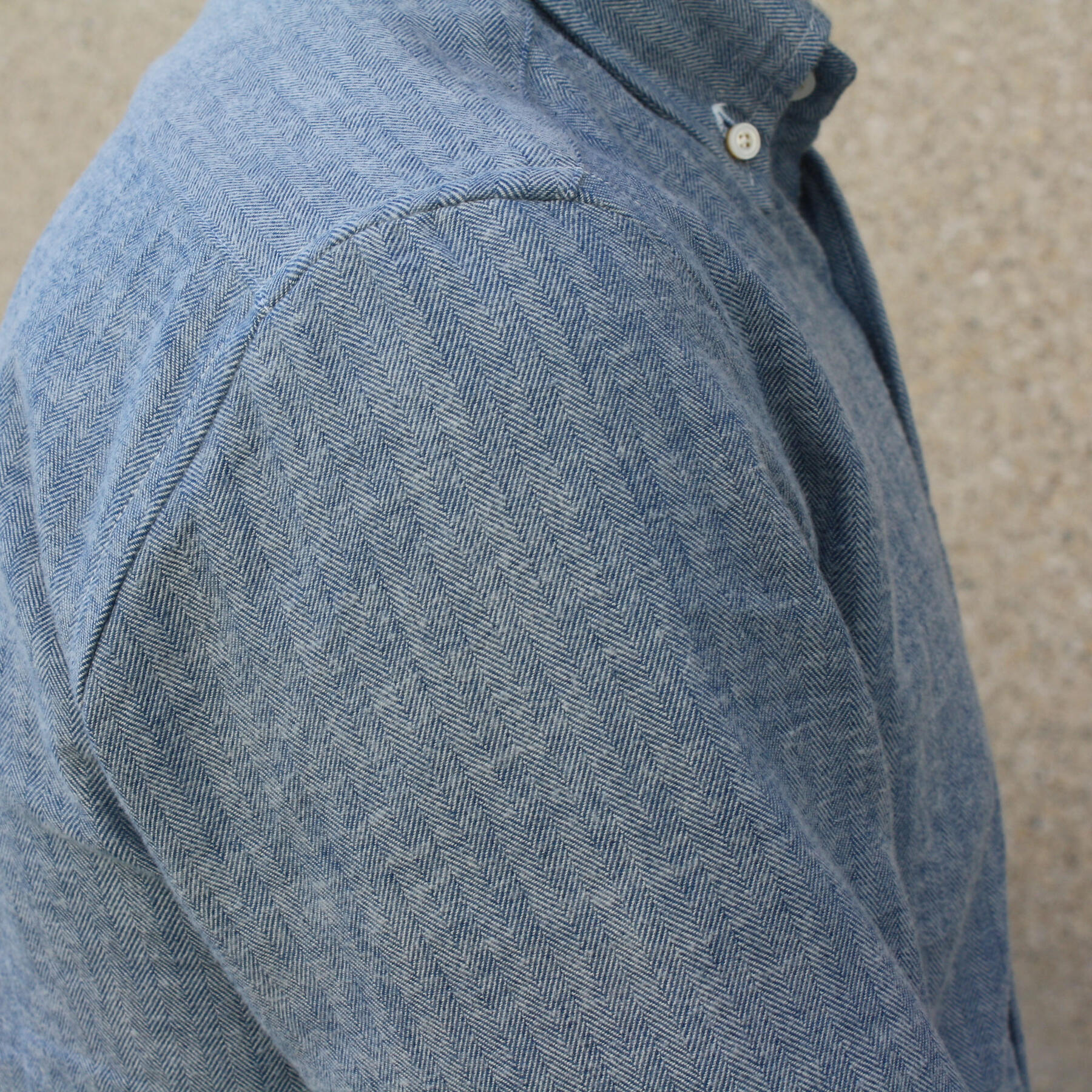 gustin indigoxwhite herringbone