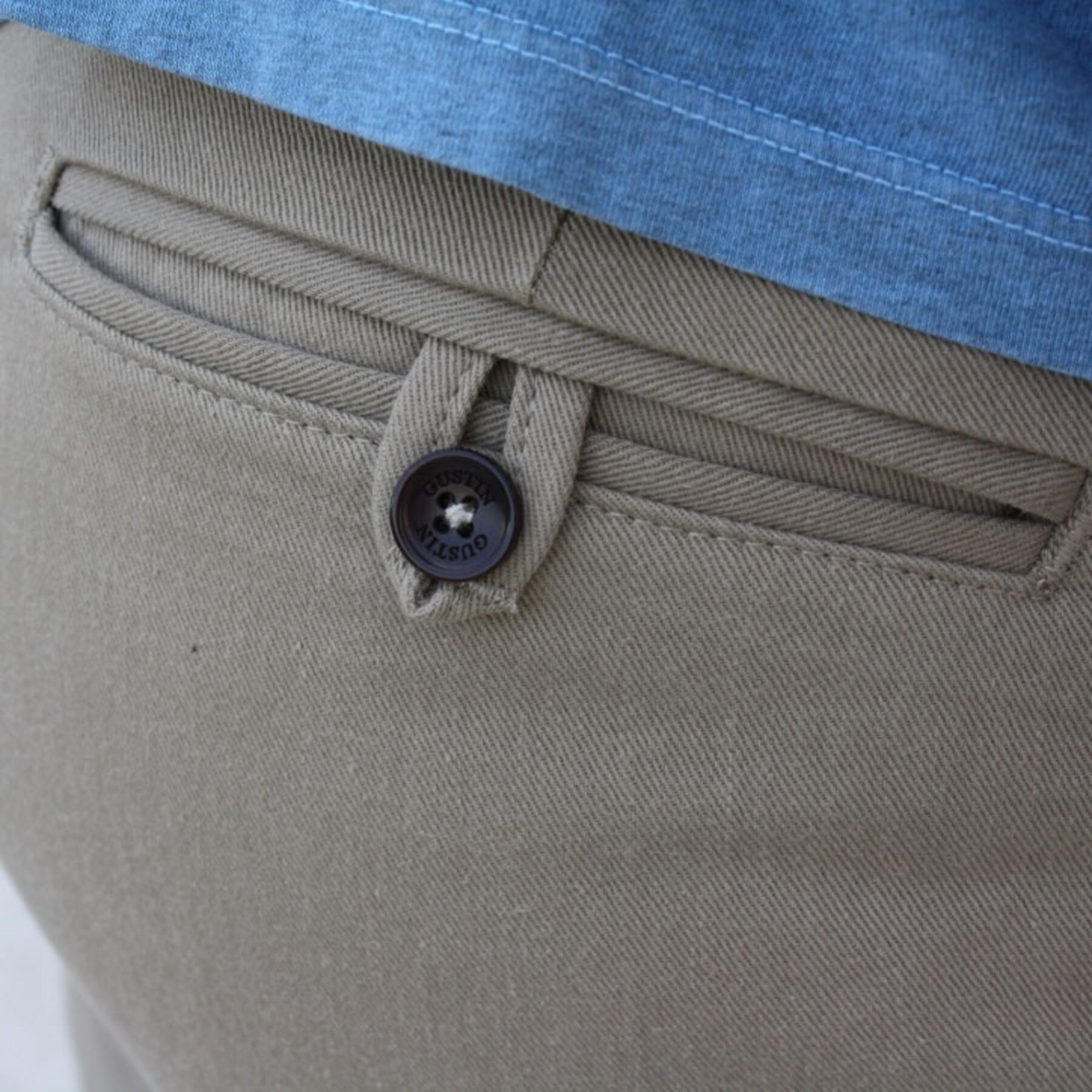 gustin #16 khaki selvedge chino