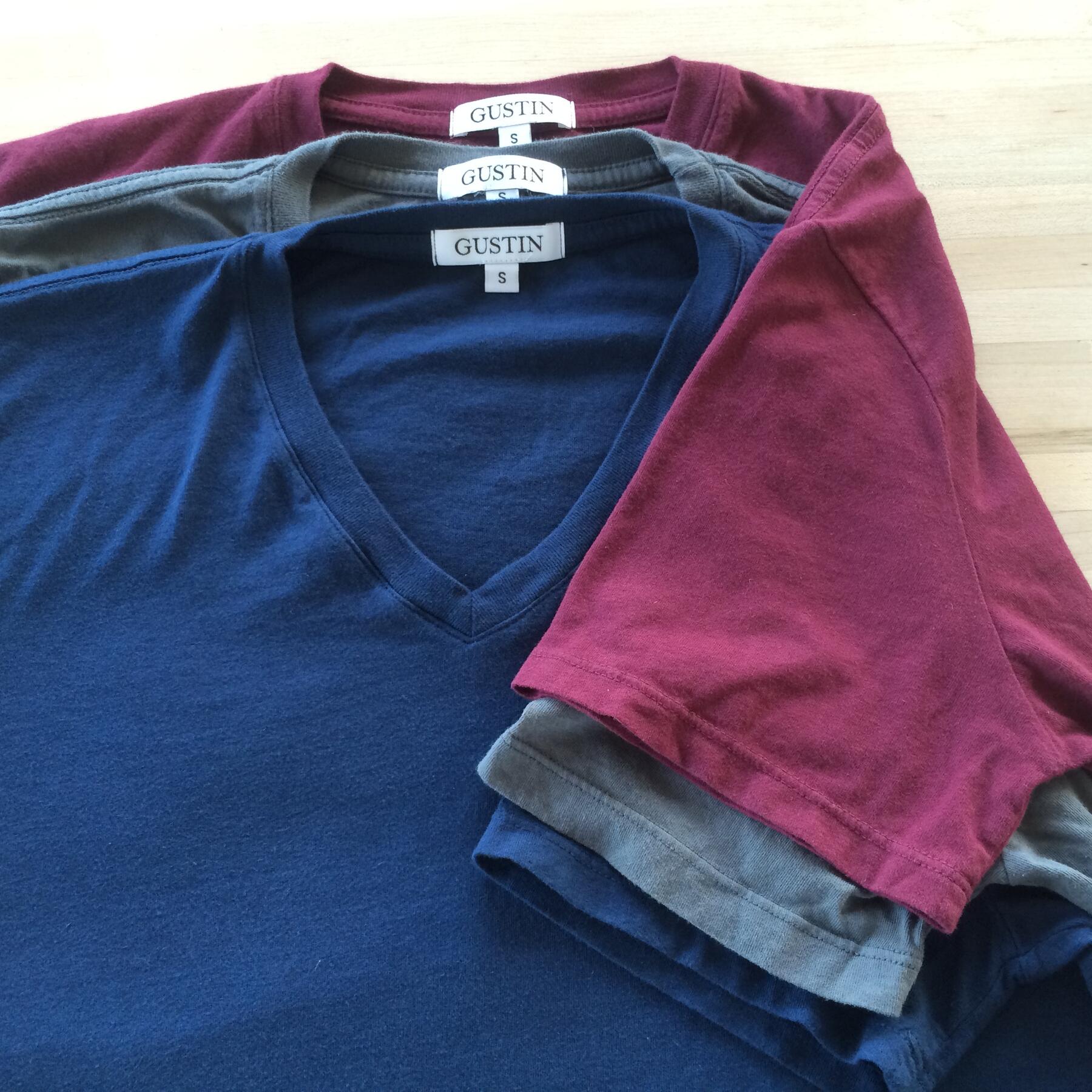 gustin usa v-neck 3pk (navy, slate, wine)