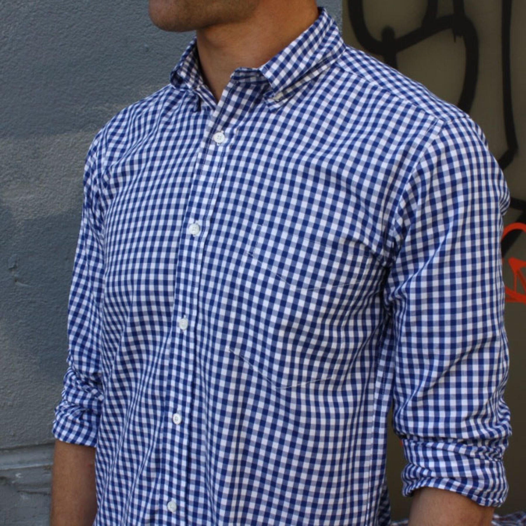 gustin #32 navy gingham