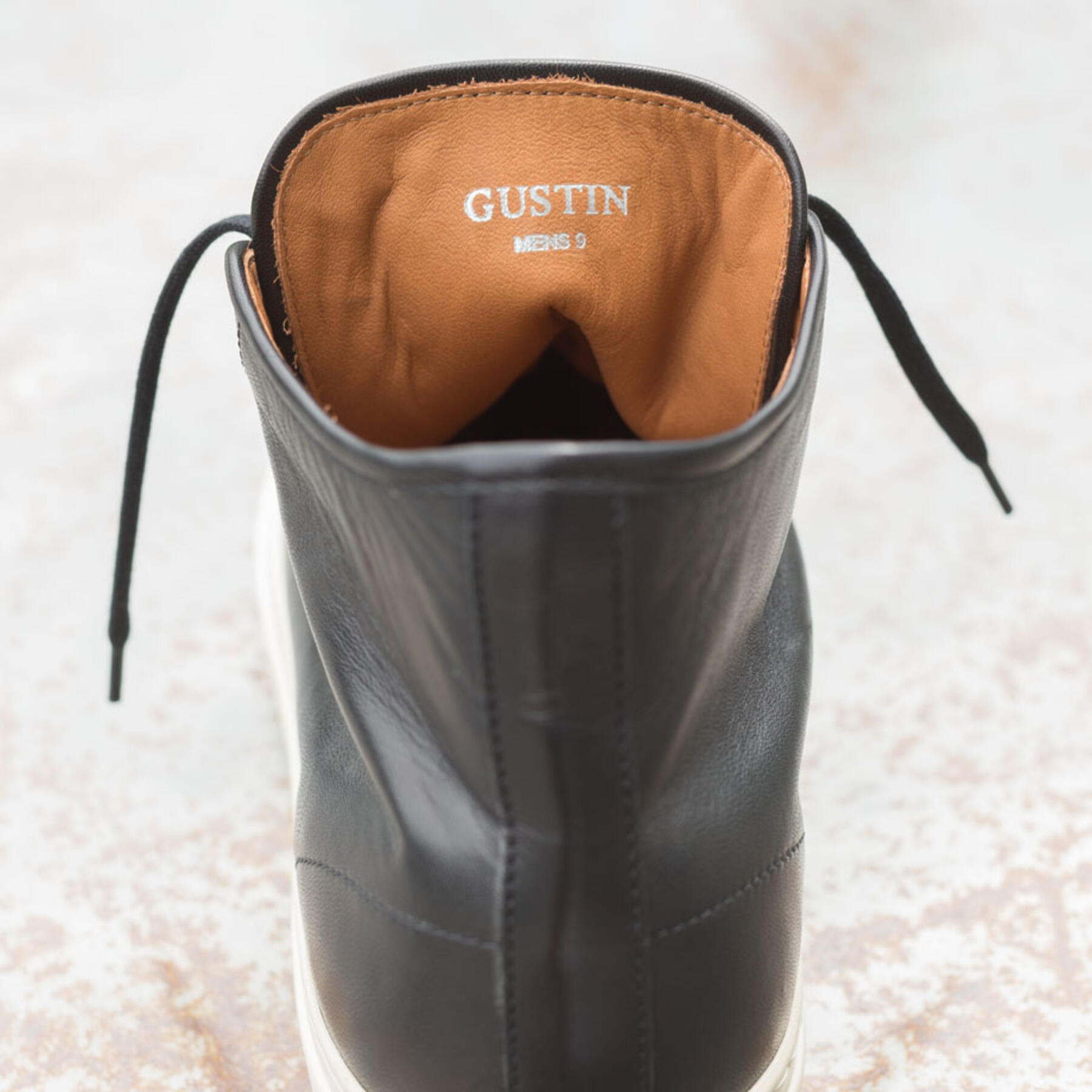 gustin black x black high top