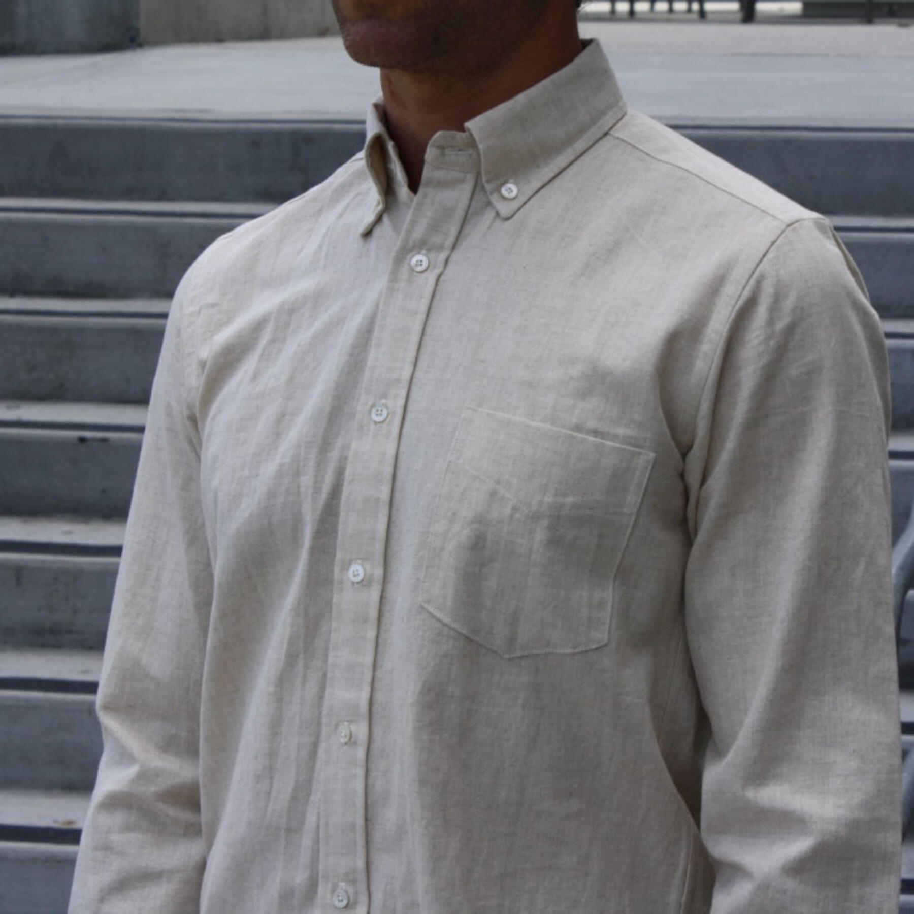 gustin #41 natural linen chambray
