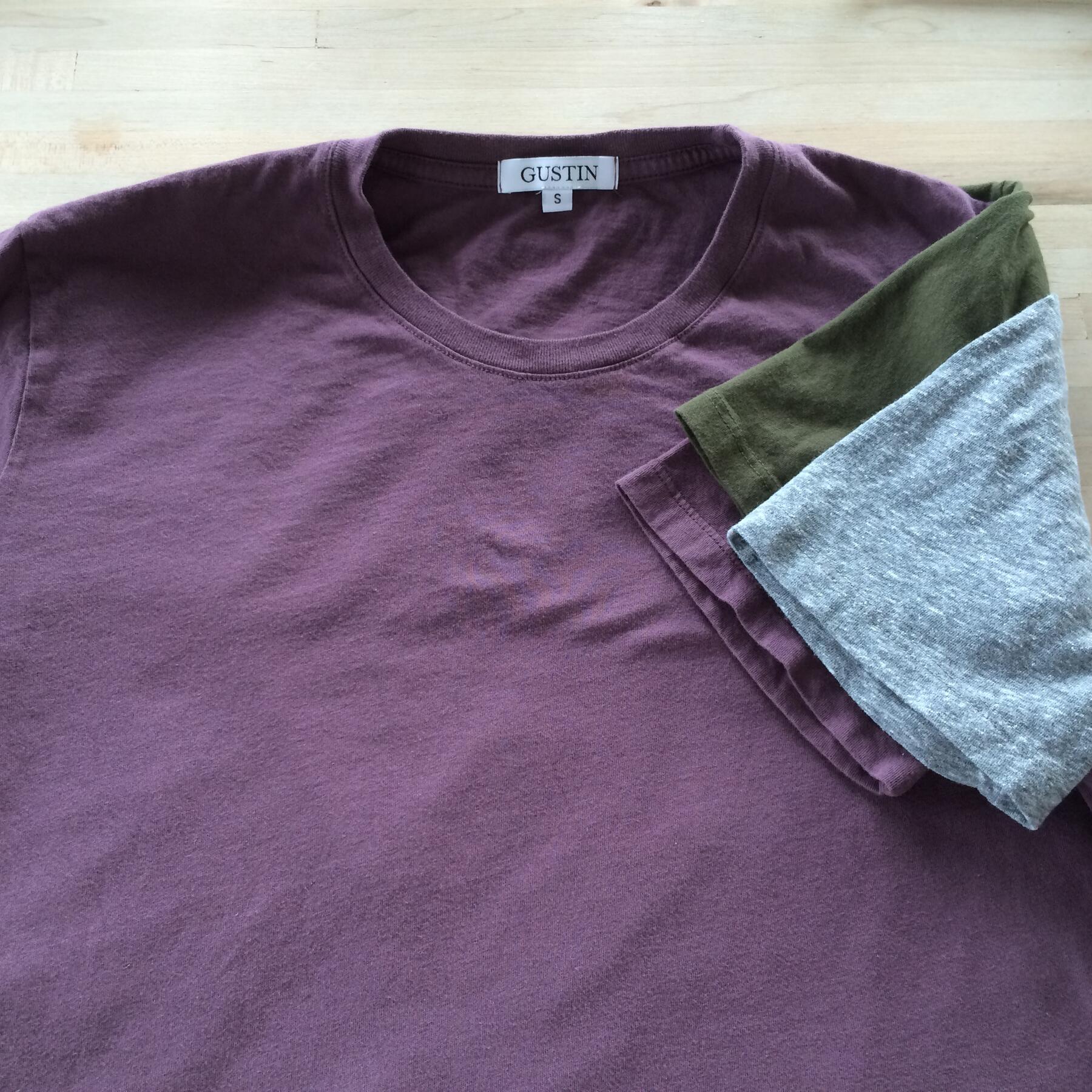 gustin usa t-shirt 3pk (plum, army green, heather grey)