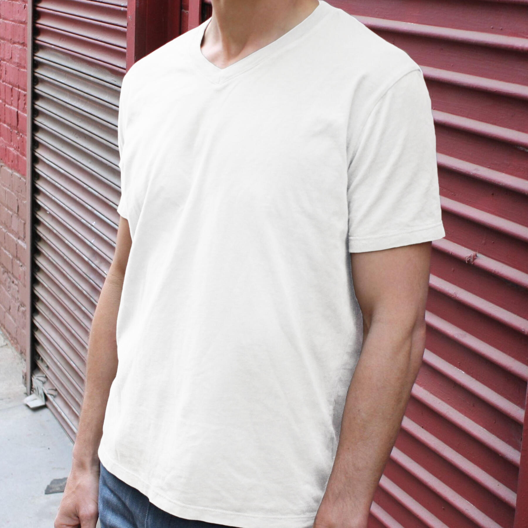 gustin usa v-neck white 3pk