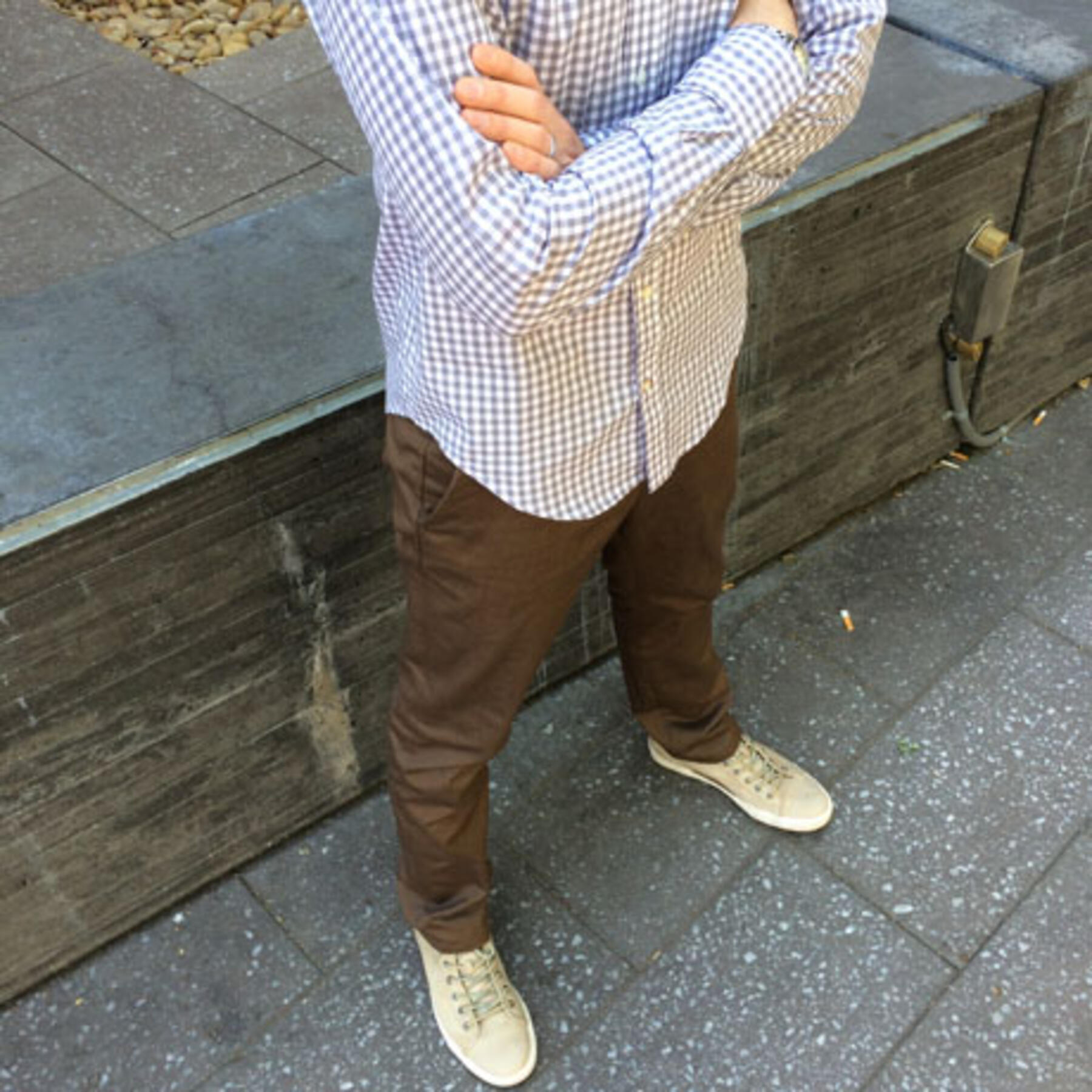 gustin #32 japan stone blue chino