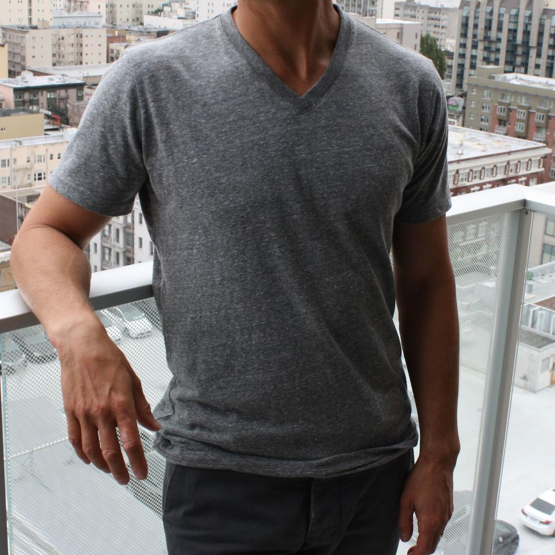 gustin usa v-neck 3 pack (heather grey, coal, sea blue heather)