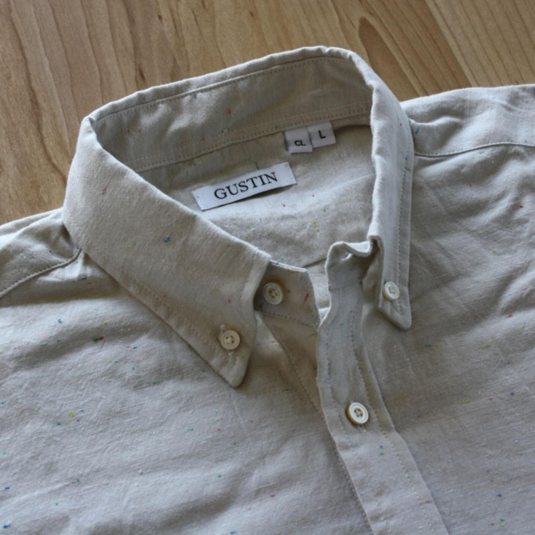 gustin rainbow nep khaki chambray