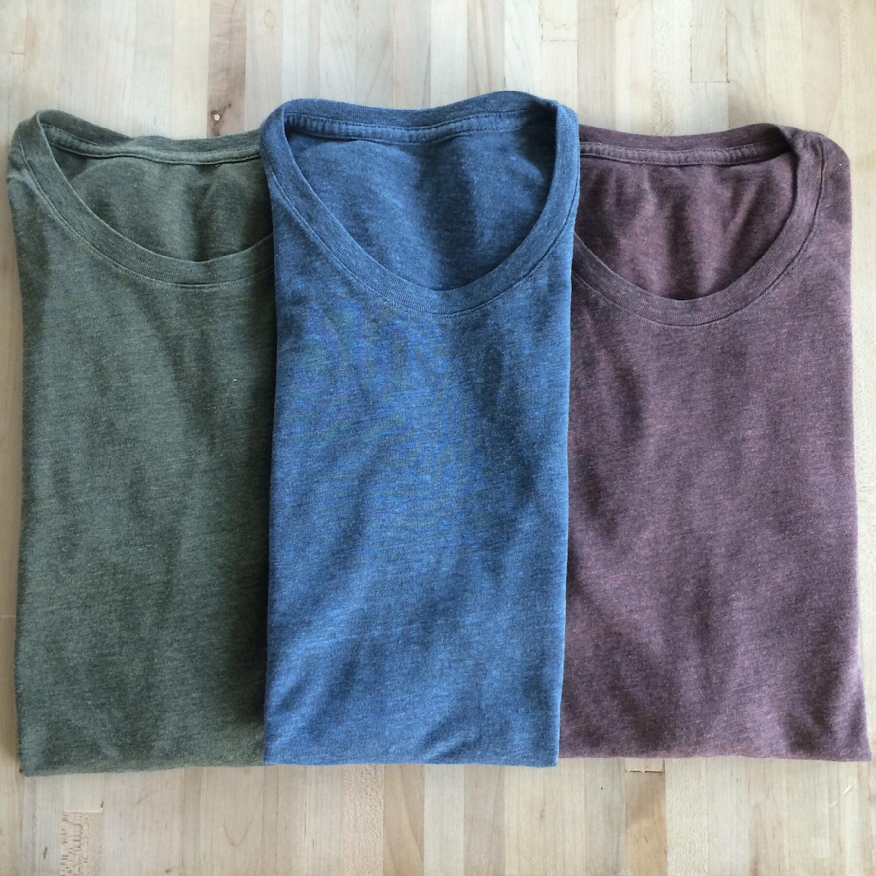 gustin heather t-shirt 3 pack (sage, plum, ocean)