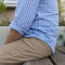 gustin dark indigo dye selvedge corduroy
