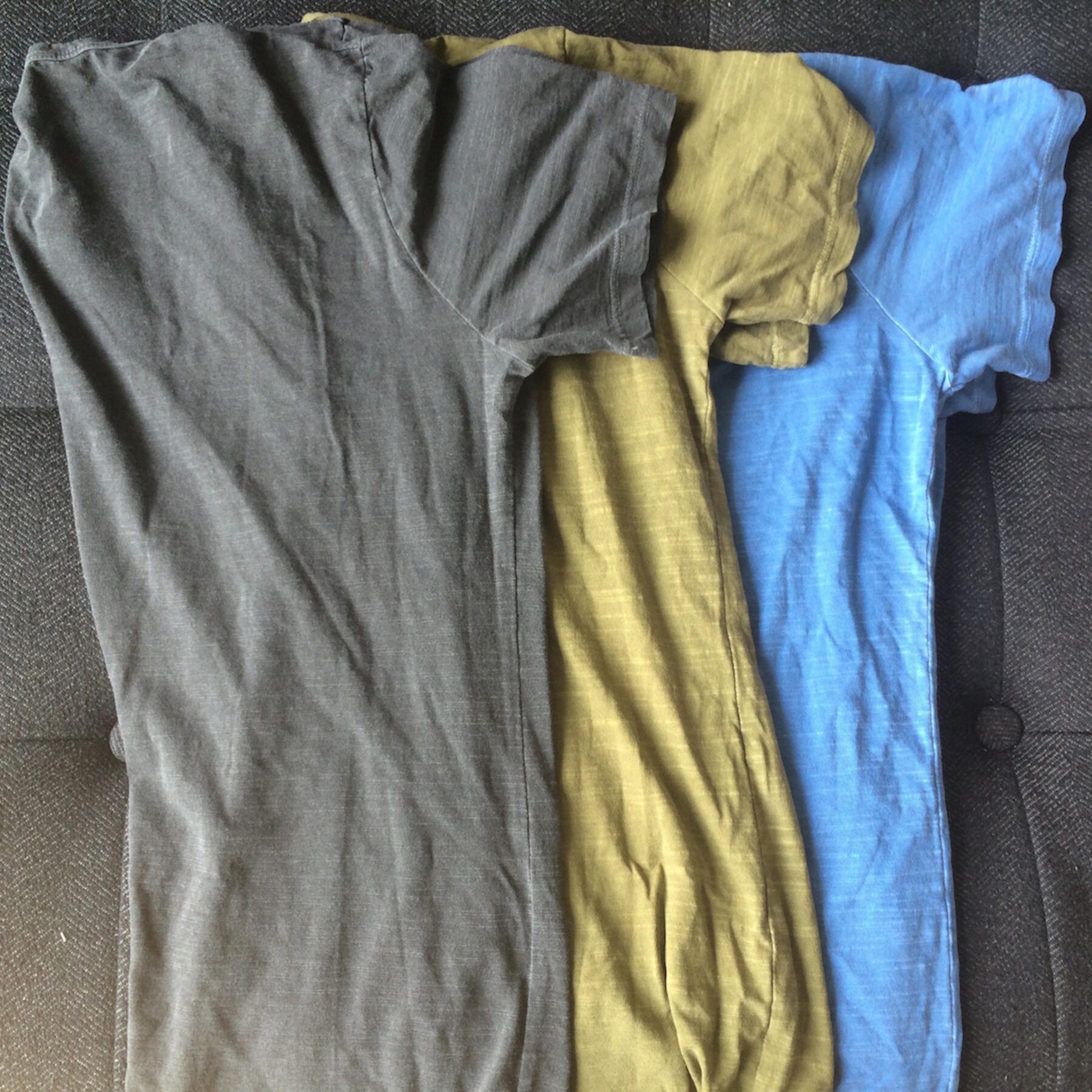 gustin slub t-shirt 3 pack (ash, moss, shallow blue)
