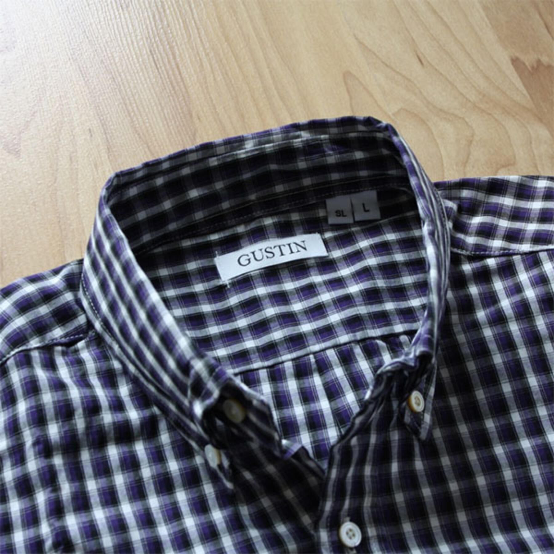 gustin #187 black plum plaid