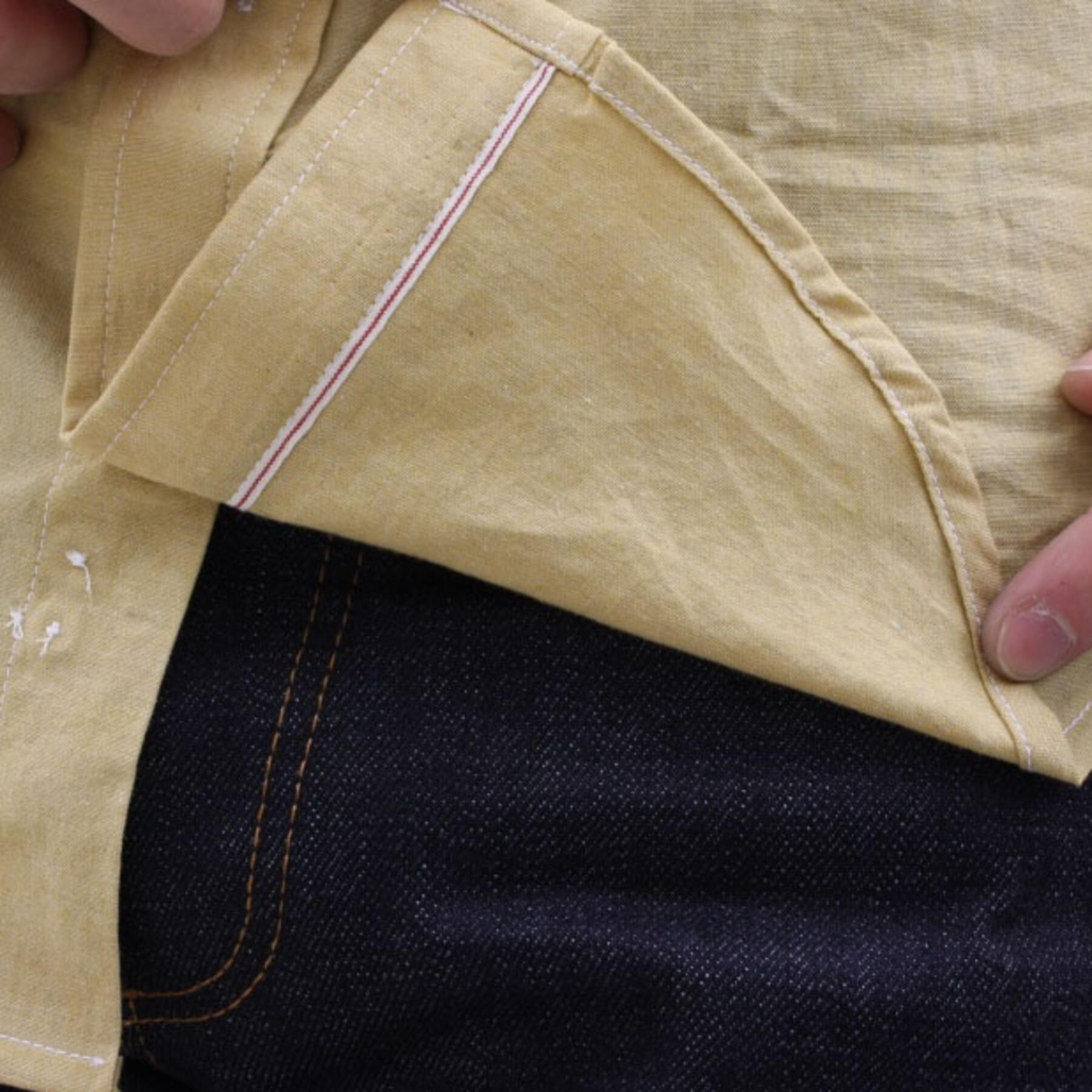 gustin mustard summer chambray