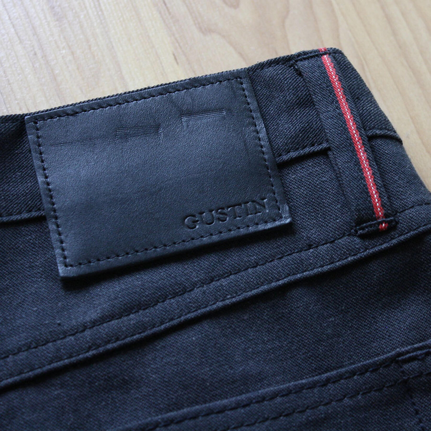 gustin #248 blackxgrey selvedge twill