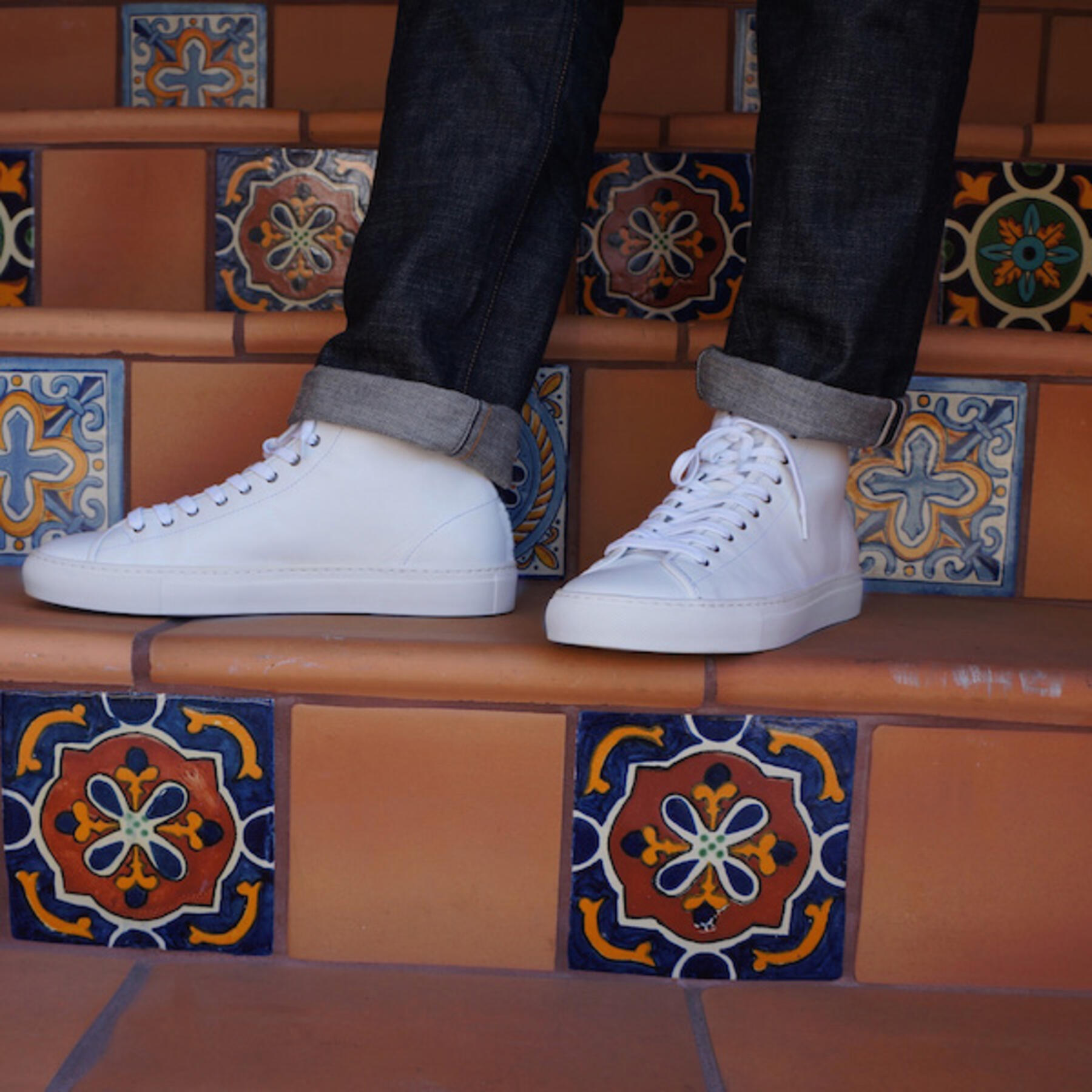 gustin white high top