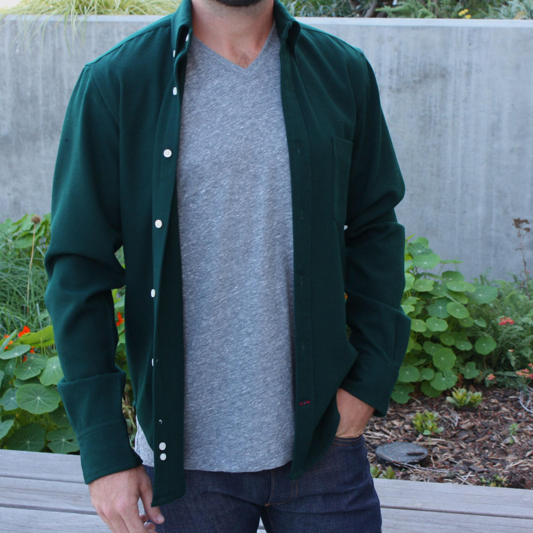 gustin merino wool hunter green