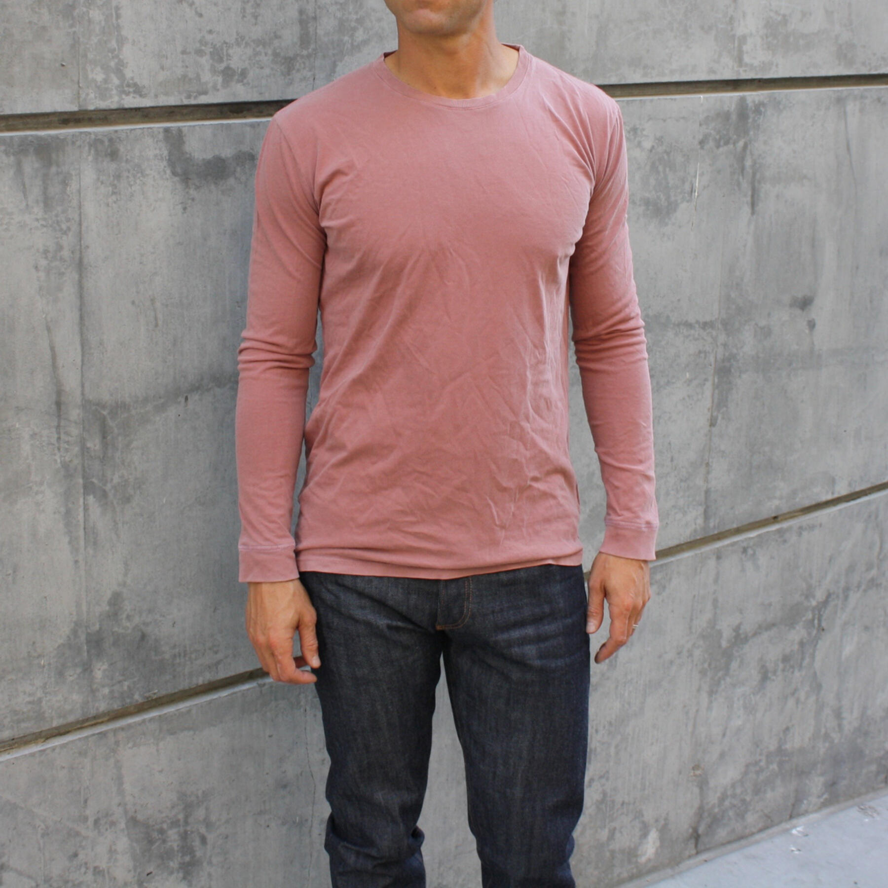 gustin usa long sleeve t-shirt 2 pack (faded rose, shallow blue)