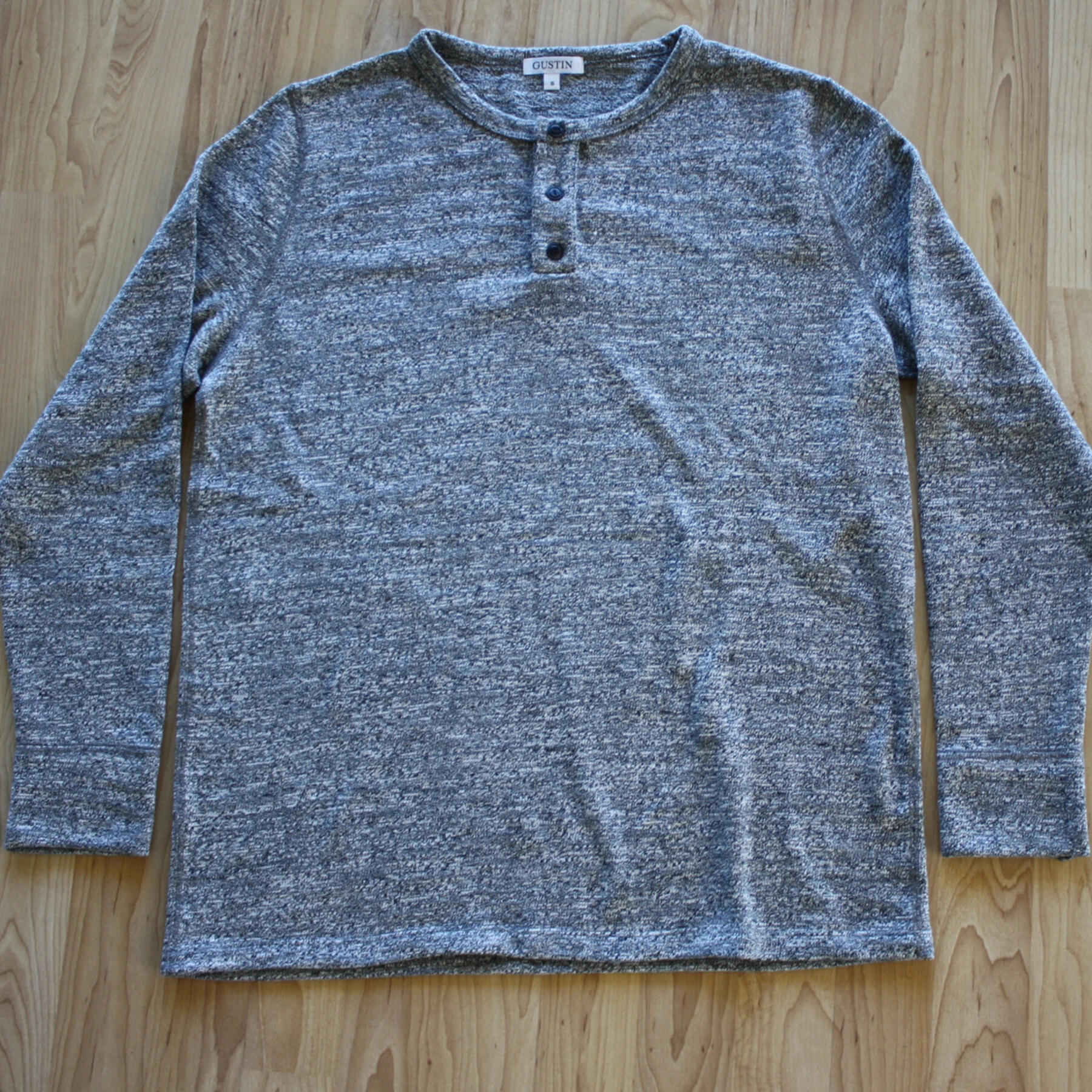 gustin usa heavyweight henley marled grey