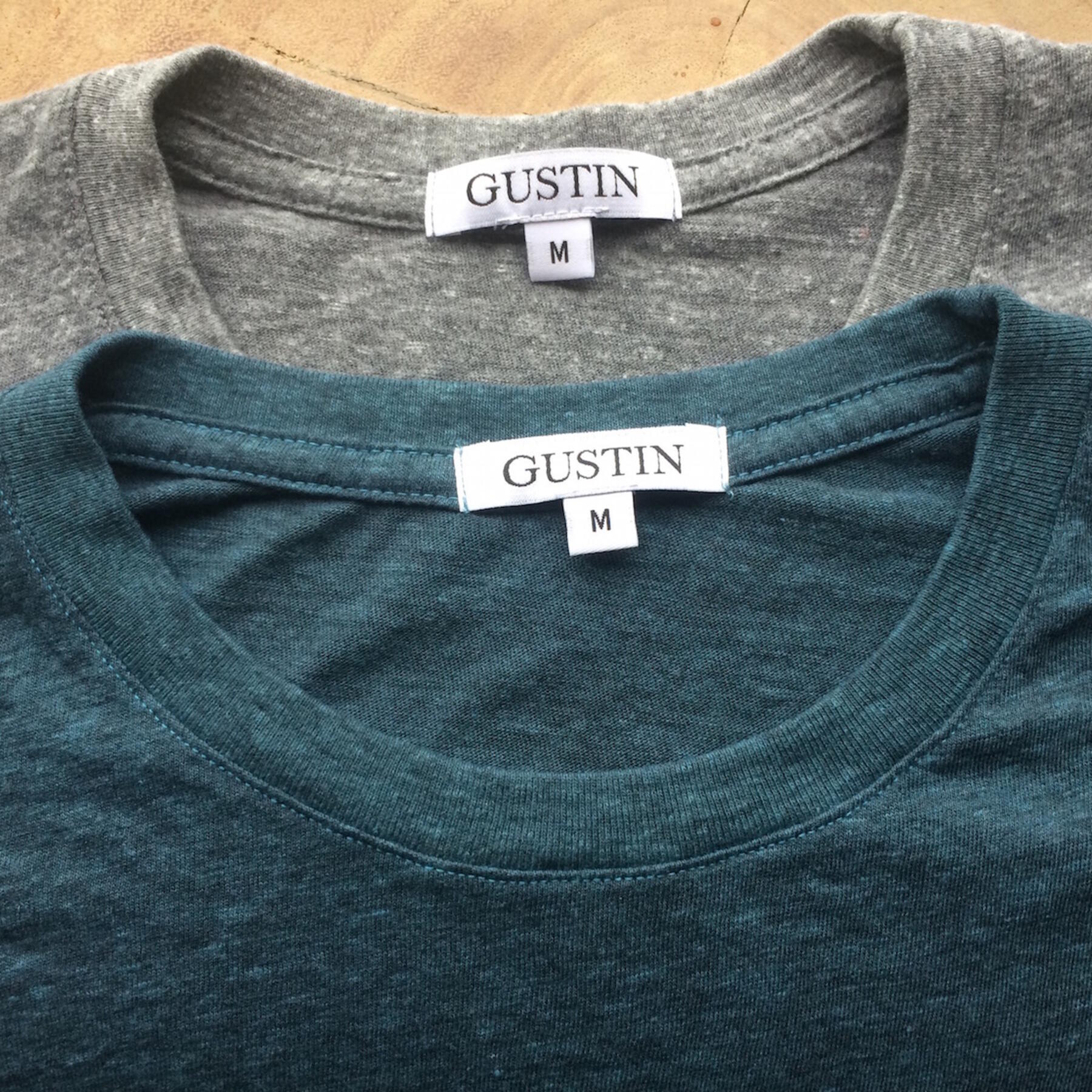 gustin long sleeve t-shirt 2 pack (heather sea blue, heather grey)
