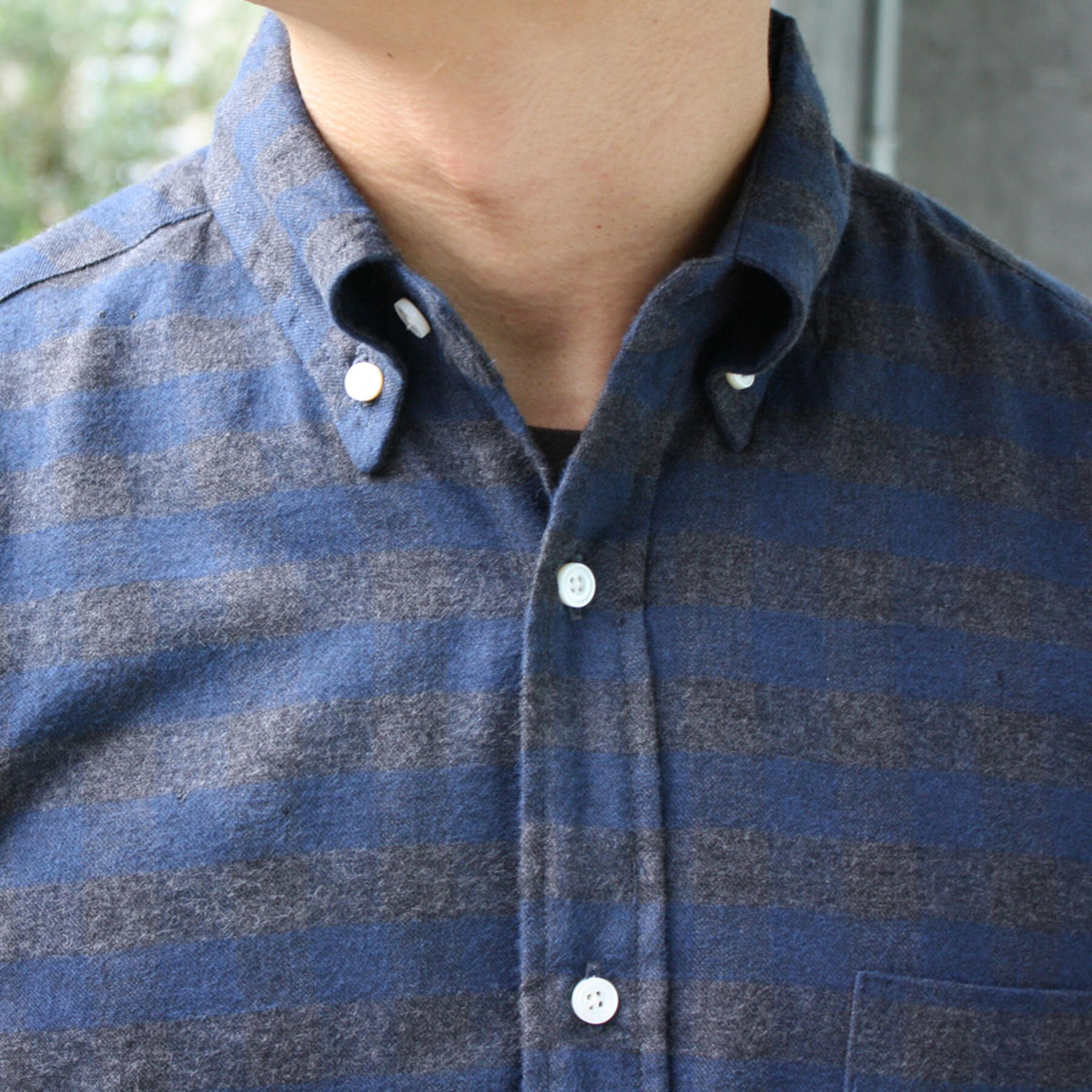 gustin albiate charcoal navy flannel
