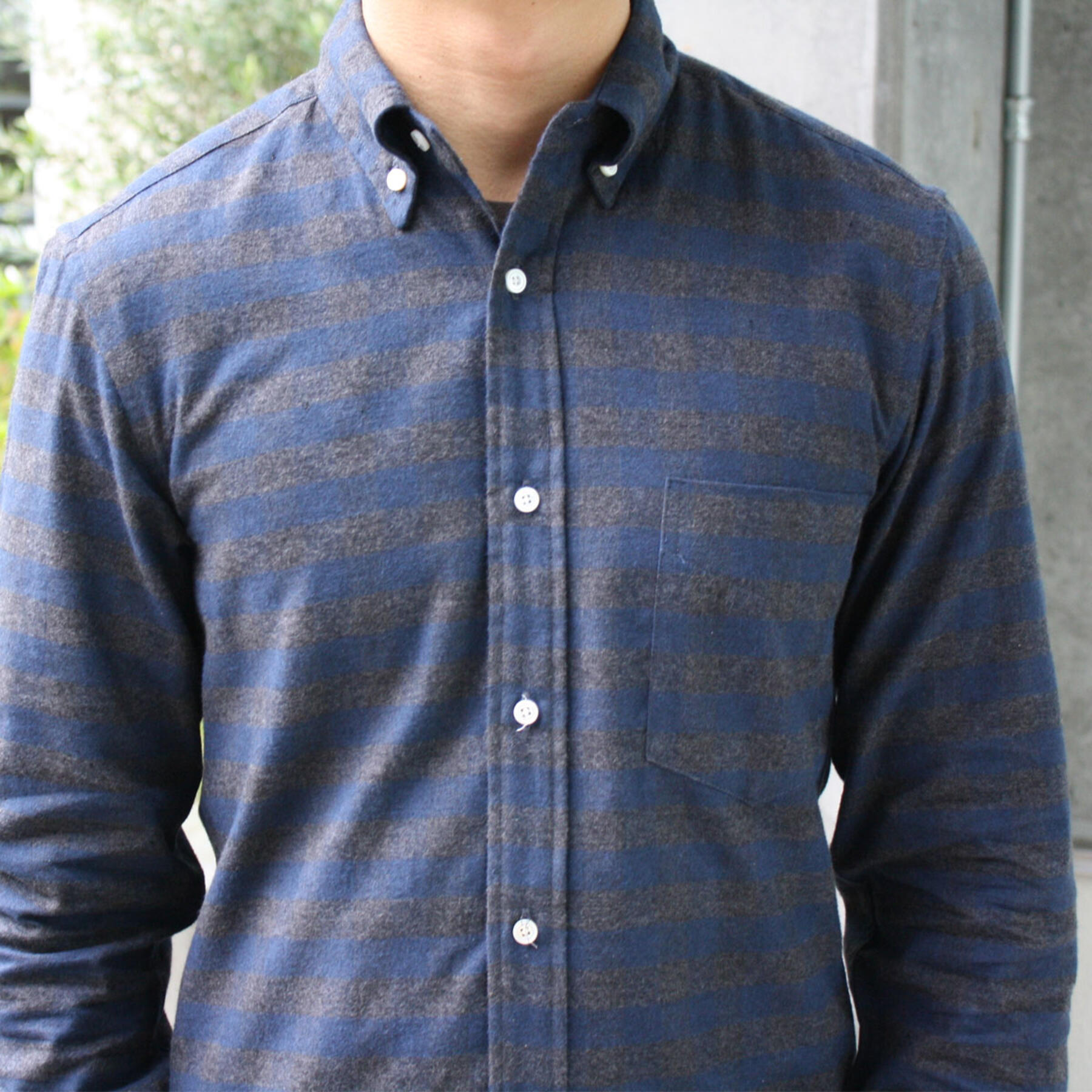 gustin albiate charcoal navy flannel